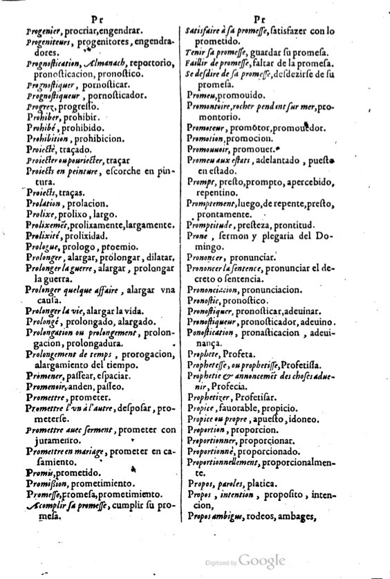 1621 - Adrian Tiffaine - Trésor des deux langues espagnole et française - BM Lyon