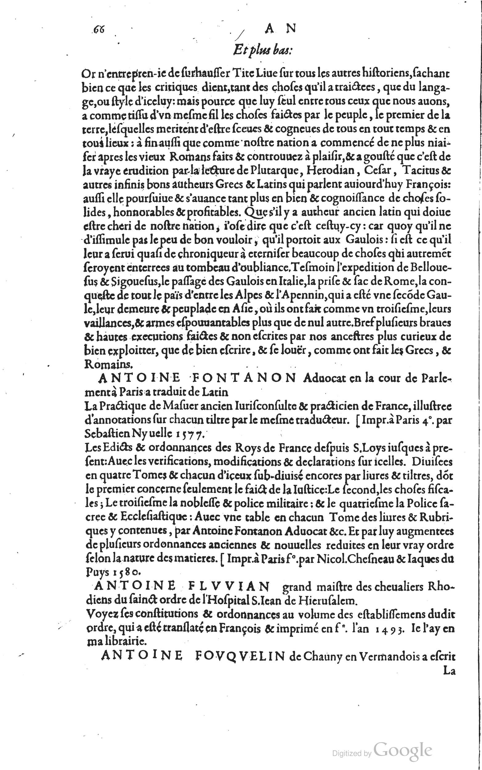 1585 - Barthélemy Honorat - Bibliothèques françaises - BSB Munich