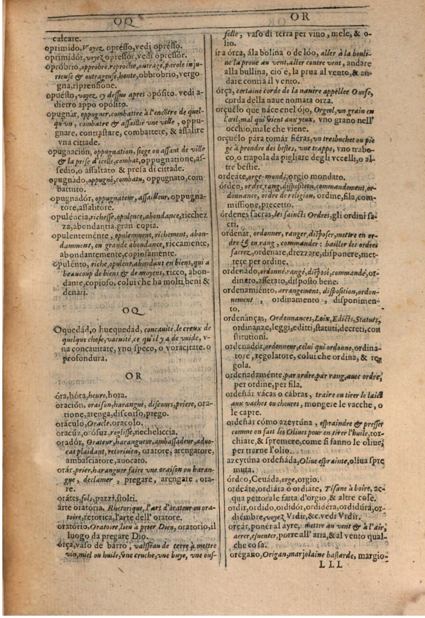1609 - Philippe Albert et Alexandre Pernet - Trésor des trois langues française, italienne et espagnole (Première partie) - BSB Munich 1609 - Philippe Albert et Alexandre Pernet - Trésor des trois langues française, italienne et espagnole (Première partie) - BSB Munich