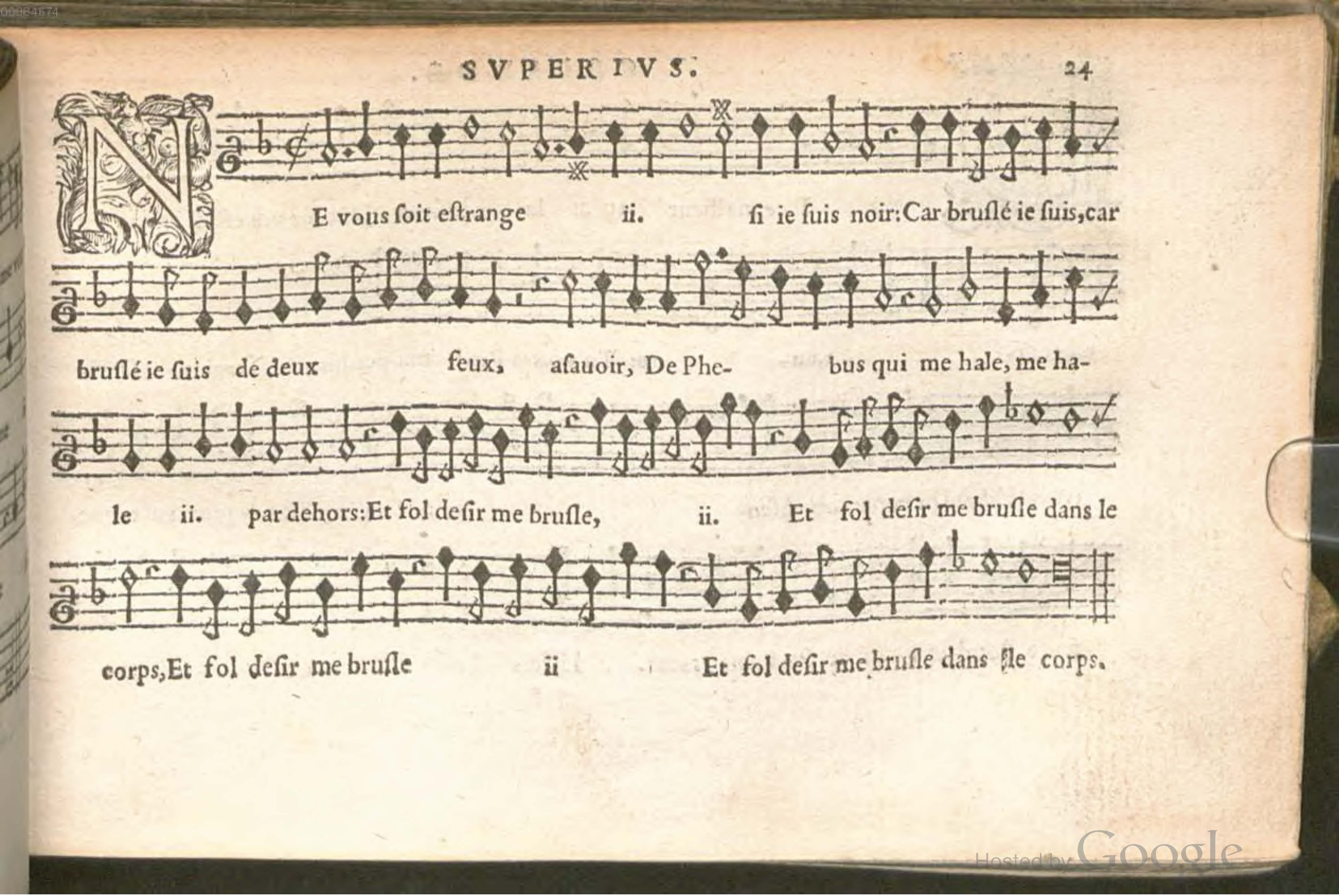 1576 - [Pierre de Saint-André] - Trésor de musique d’Orlande de Lassus Superius - BSB Munich