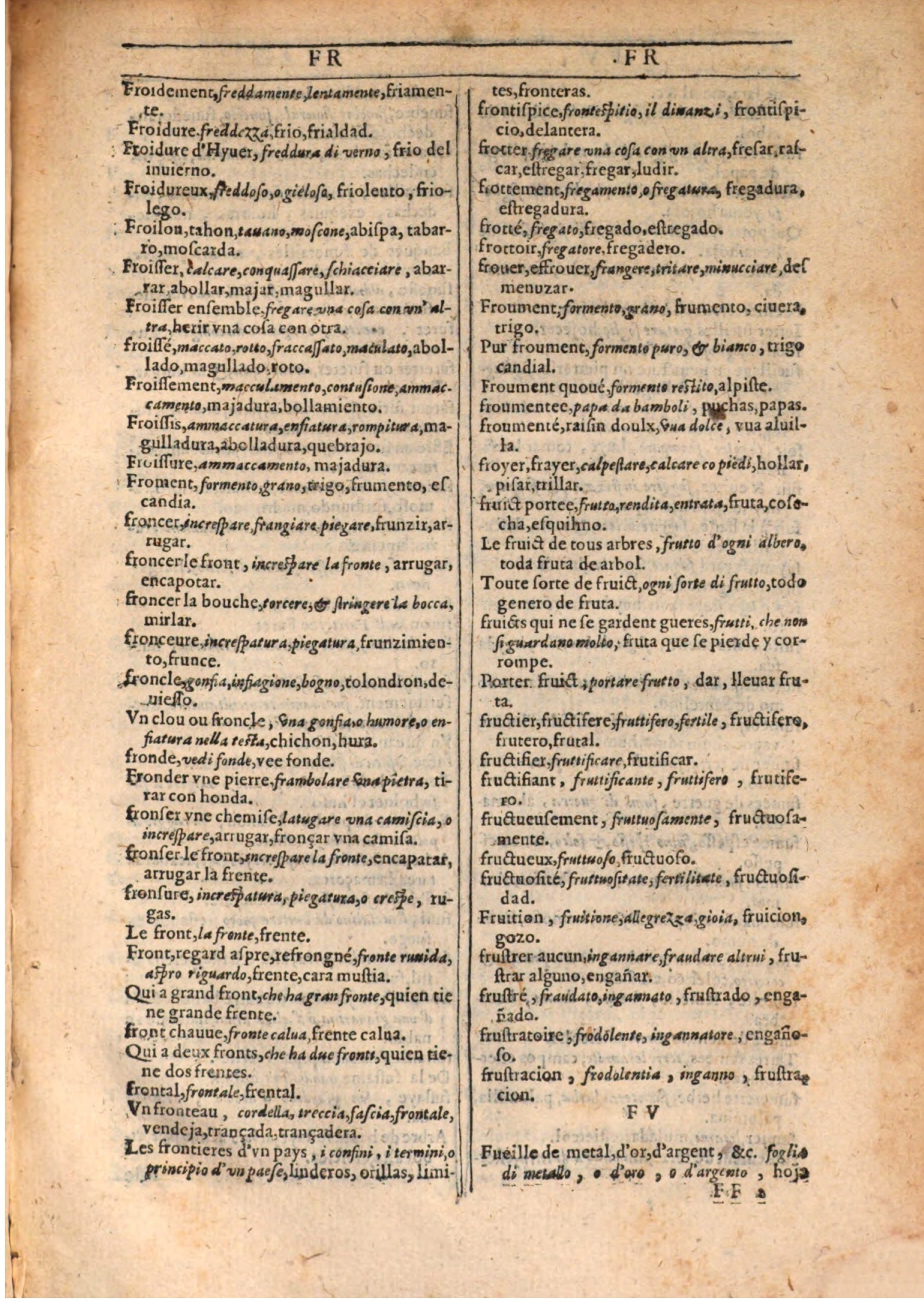 1609 - Philippe Albert et Alexandre Pernet - Trésor des trois langues française, italienne et espagnole (Seconde partie) - BSB Munich 1609 - Philippe Albert et Alexandre Pernet - Trésor des trois langues française, italienne et espagnole (Seconde partie) - BSB Munich