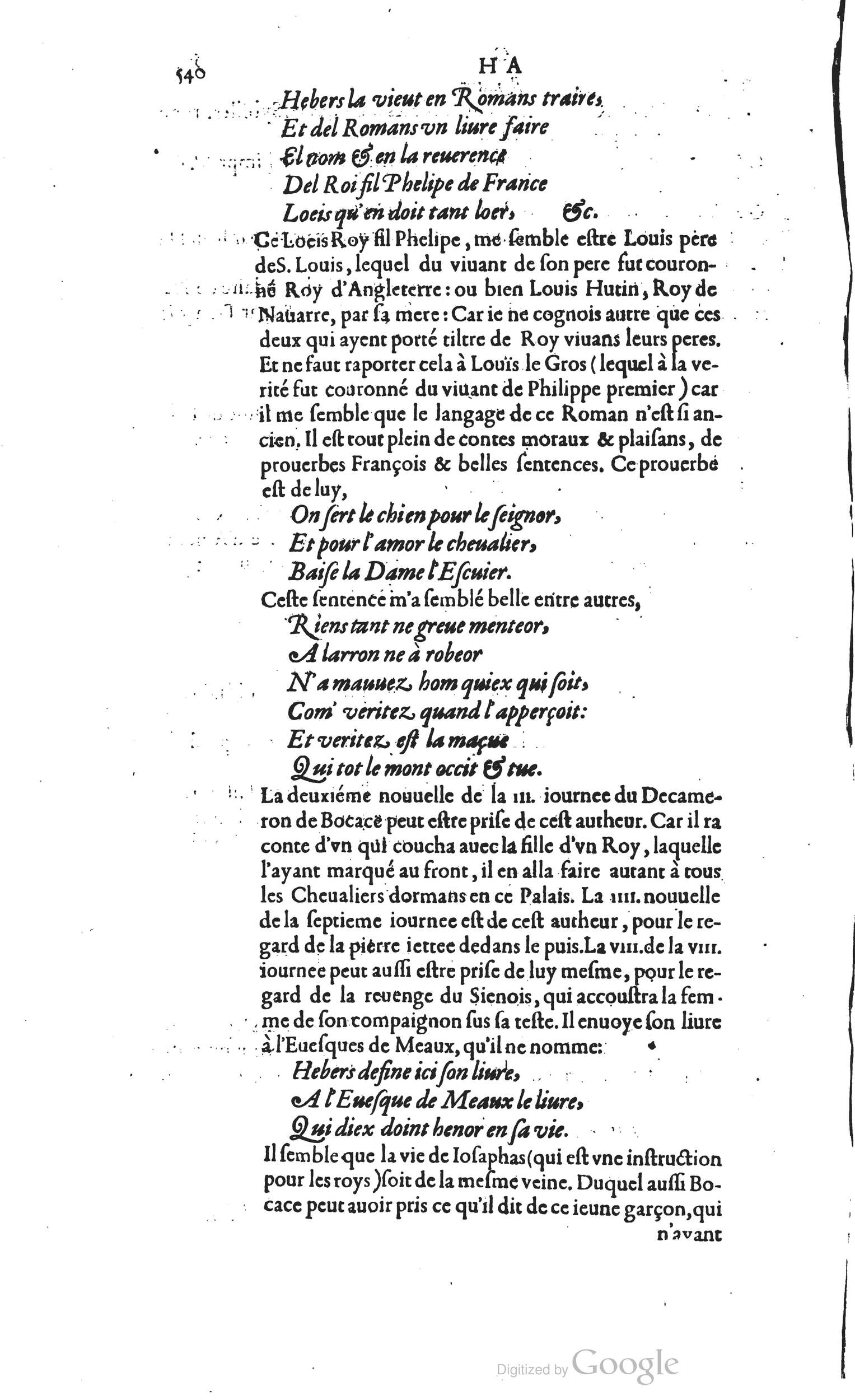 1585 - Barthélemy Honorat - Bibliothèques françaises - BSB Munich