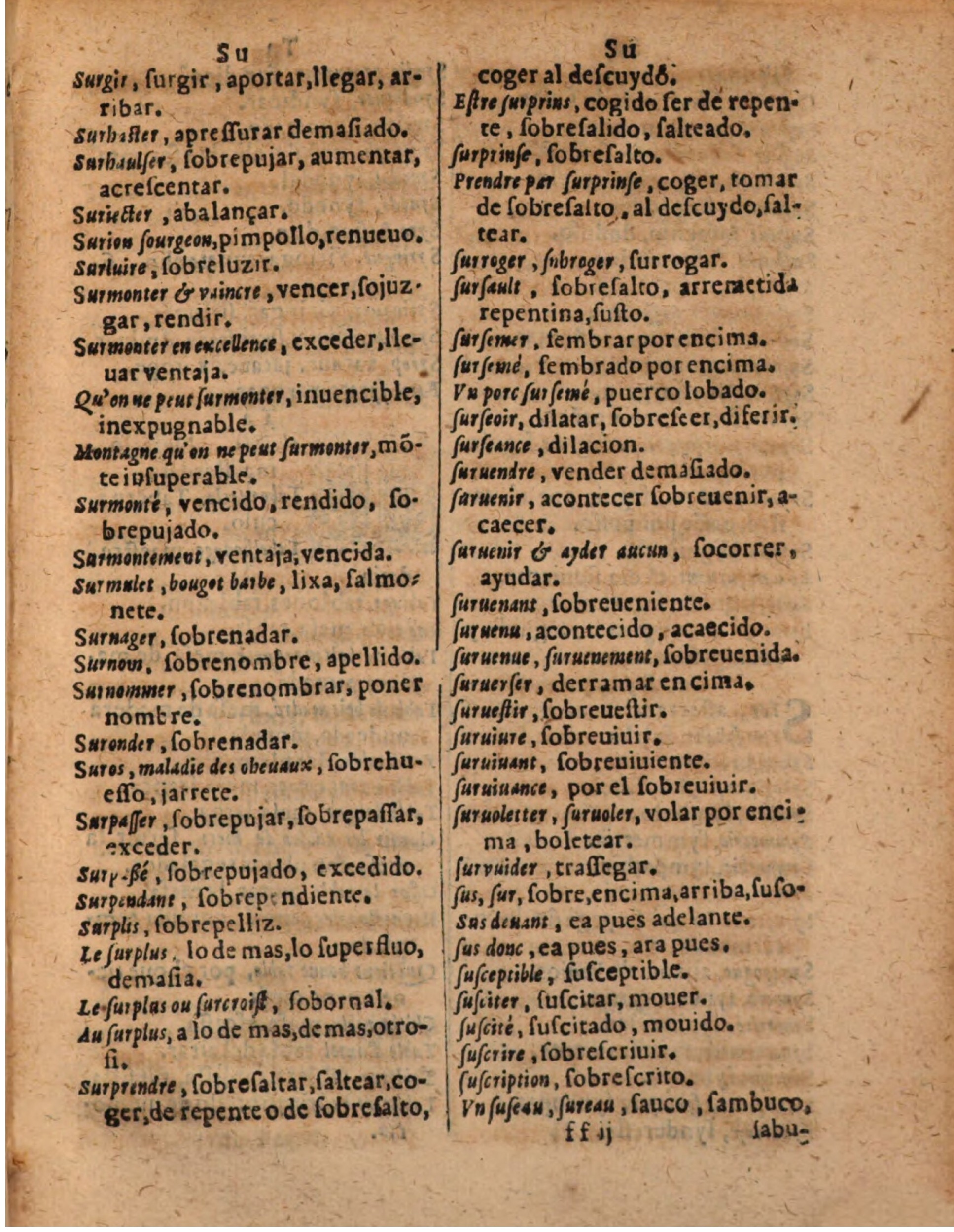 1624 - Hubert Antoine - Trésor des deux langues espagnole et française (Seconde partie) - BSB Munich