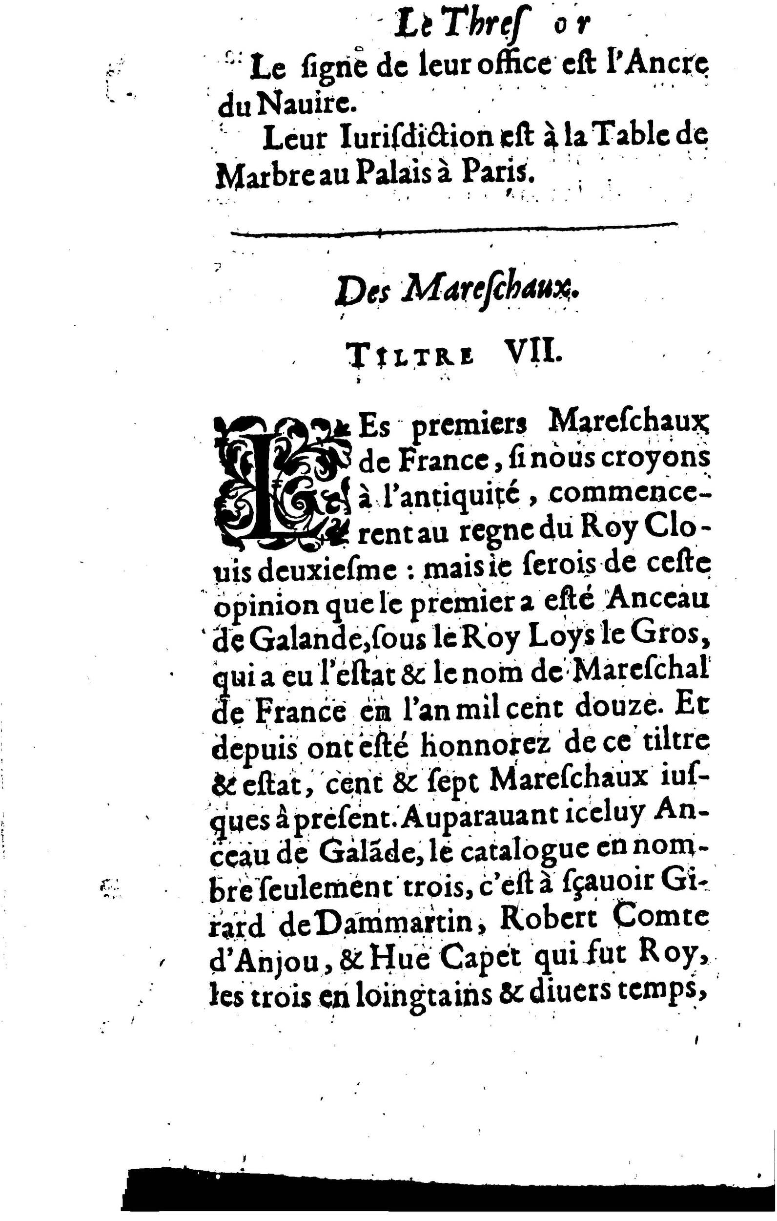 1617 - Jean Corrozet - Trésor des histoires de France - BM Lyon