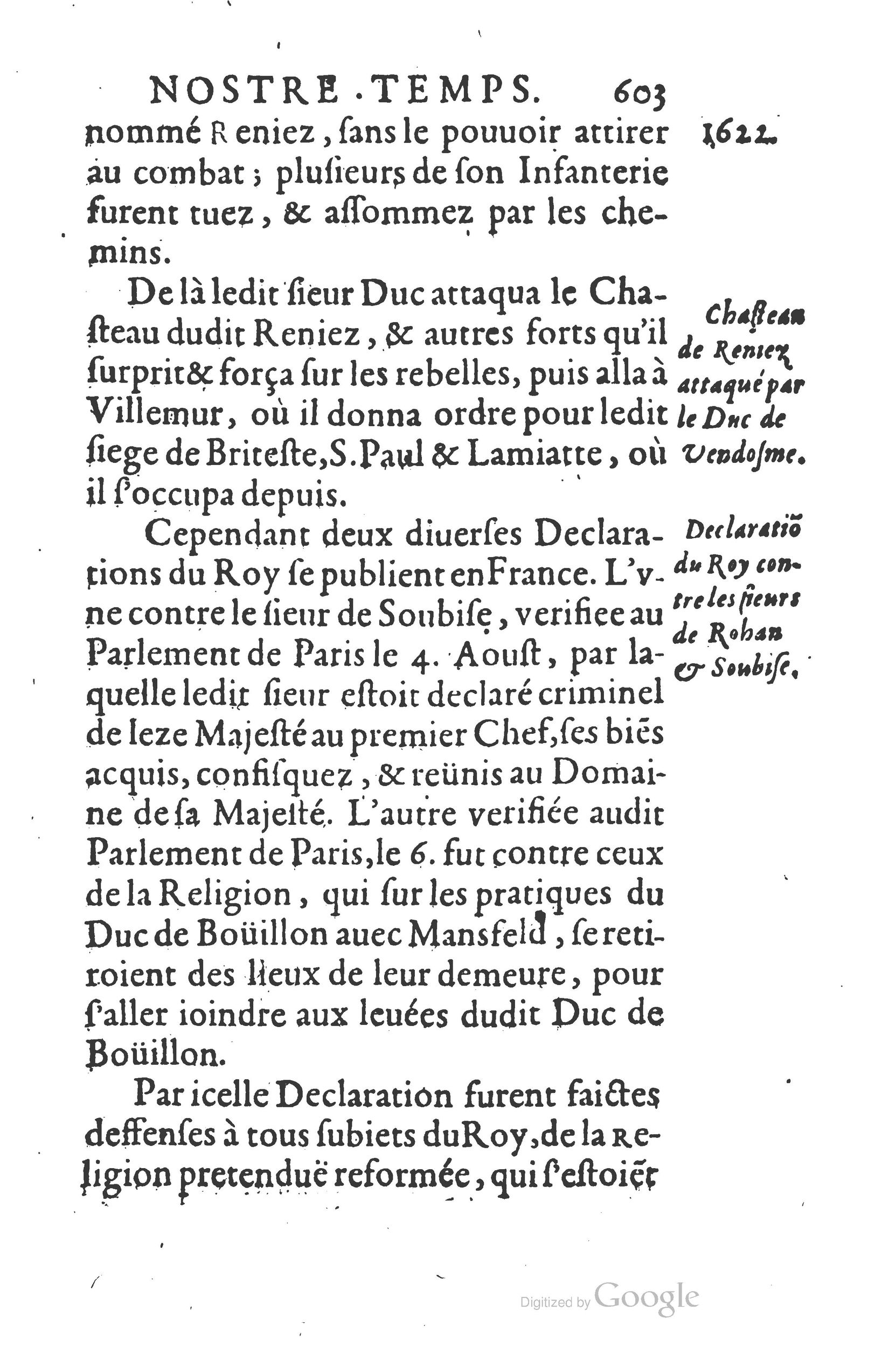 1626 - Joseph Bouillerot - Trésor de l’histoire générale de notre temps - BSB Munich