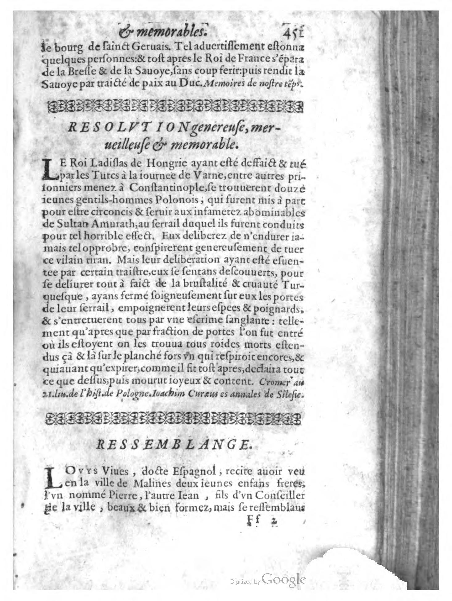 1620 - Samuel Crespin - Trésor d’histoires admirables et mémorables - BCU Lausanne 1620 - Samuel Crespin - Trésor d’histoires admirables et mémorables - BCU Lausanne