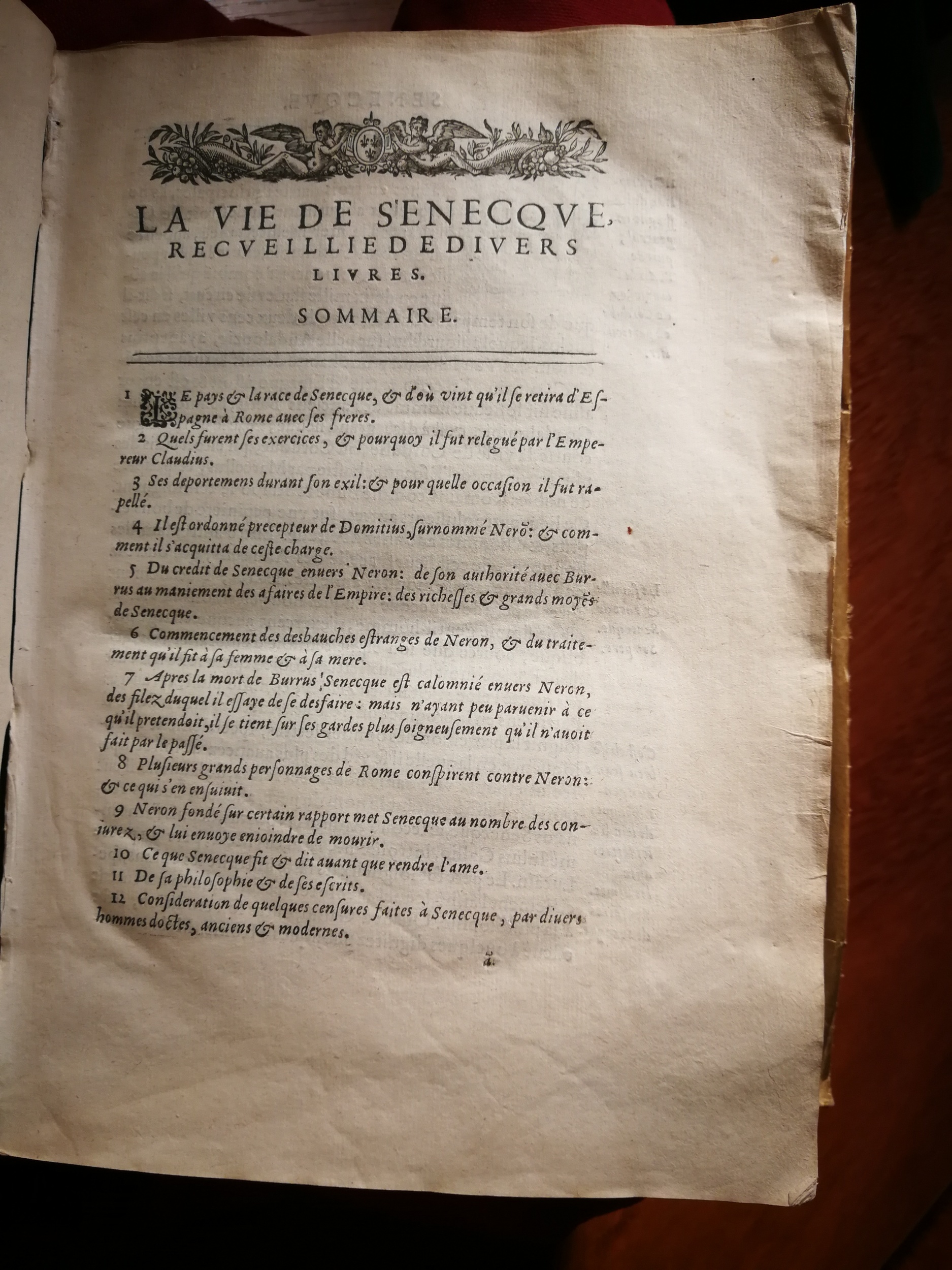 1595 - Jean Houzé - Œuvres morales et mêlées de Sénèque, Trésor de philosophie morale - T. 1 - BnF