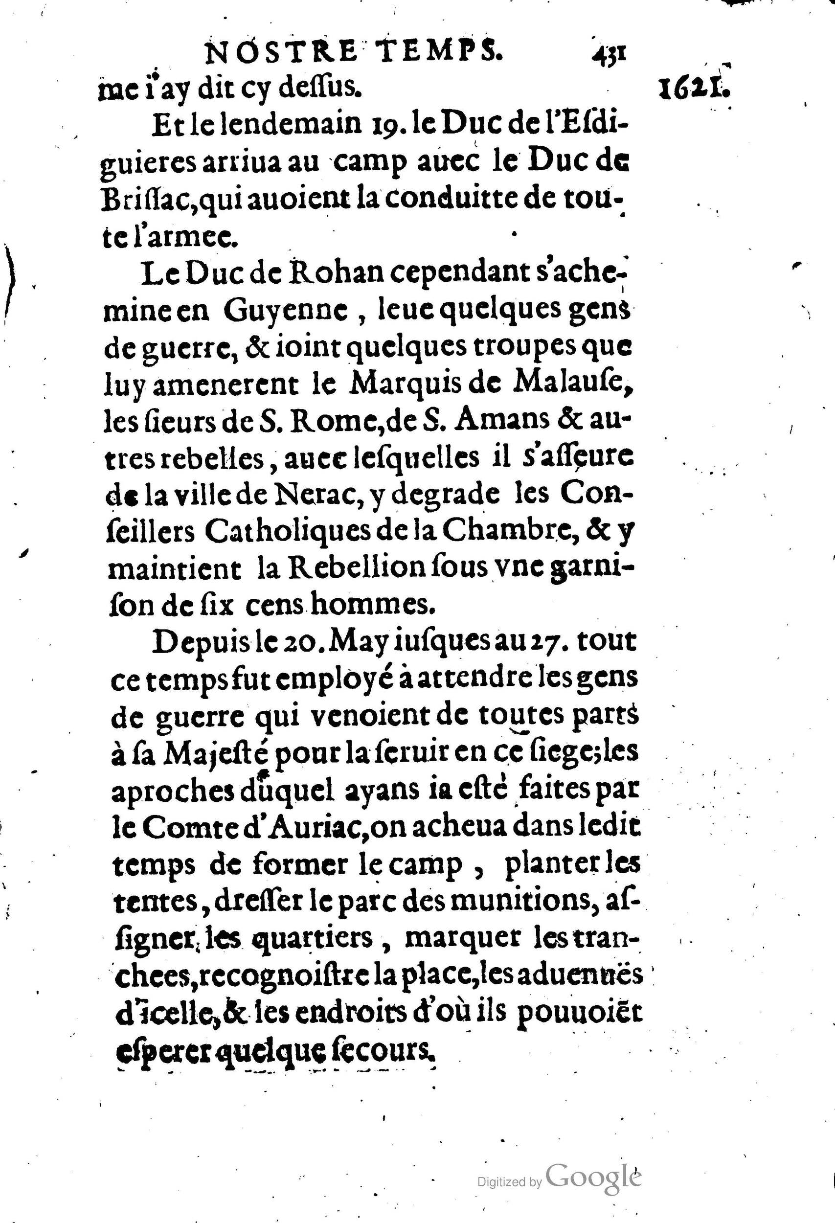1623 - Joseph Bouillerot - Trésor de l’histoire générale de notre temps - BM Lyon