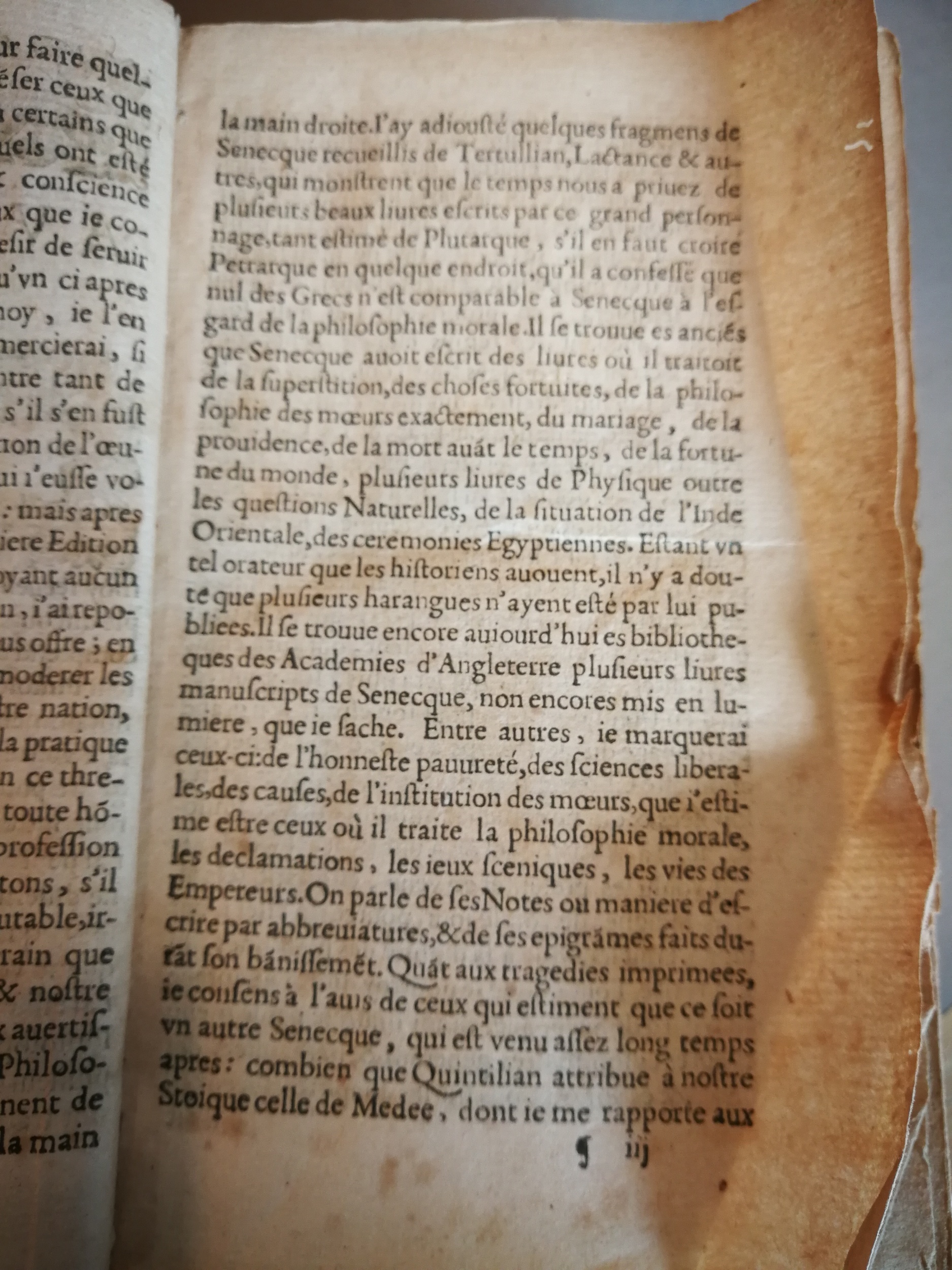 1606 - Jean Arnaud - Œuvres morales et mêlées de Sénèque, Trésor de philosophie morale - BM Marseille