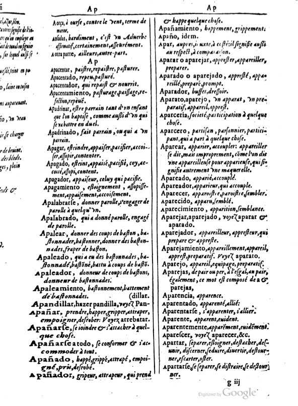 1616 - Veuve Marc Orry - Trésor des deux langues espagnole et française (Première et Seconde parties) - BM Lyon