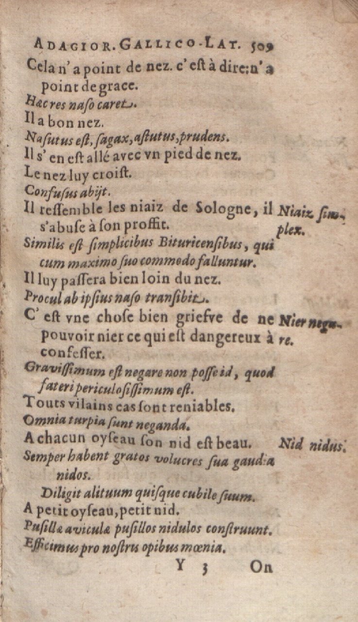 1612 - Dominicus Custos - Trésor des proverbes français  - Bibliopol-Olomuc