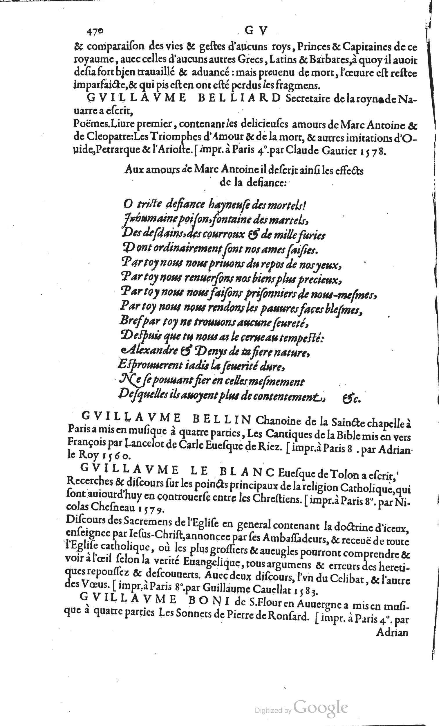 1585 - Barthélemy Honorat - Bibliothèques françaises - BSB Munich