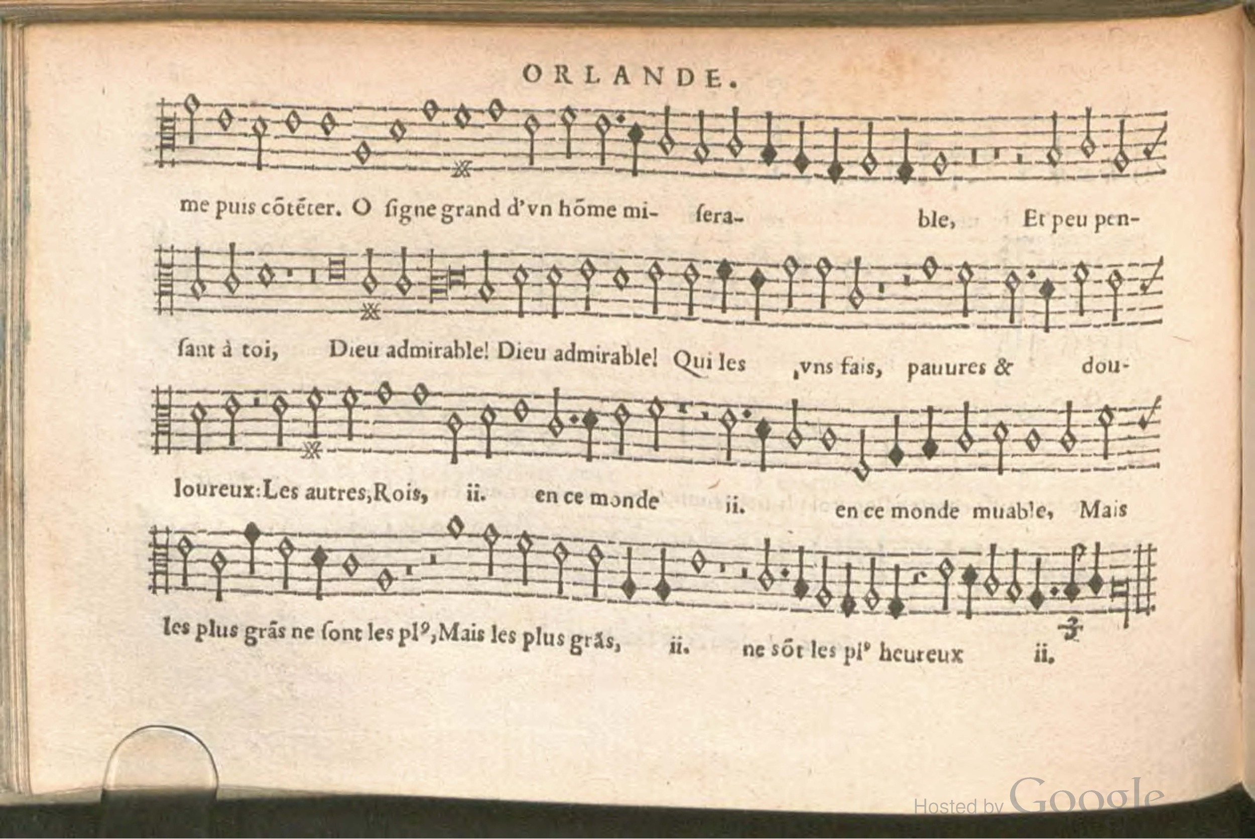 1576 - [Pierre de Saint-André] - Trésor de musique d’Orlande de Lassus Contratenor - BSB Munich