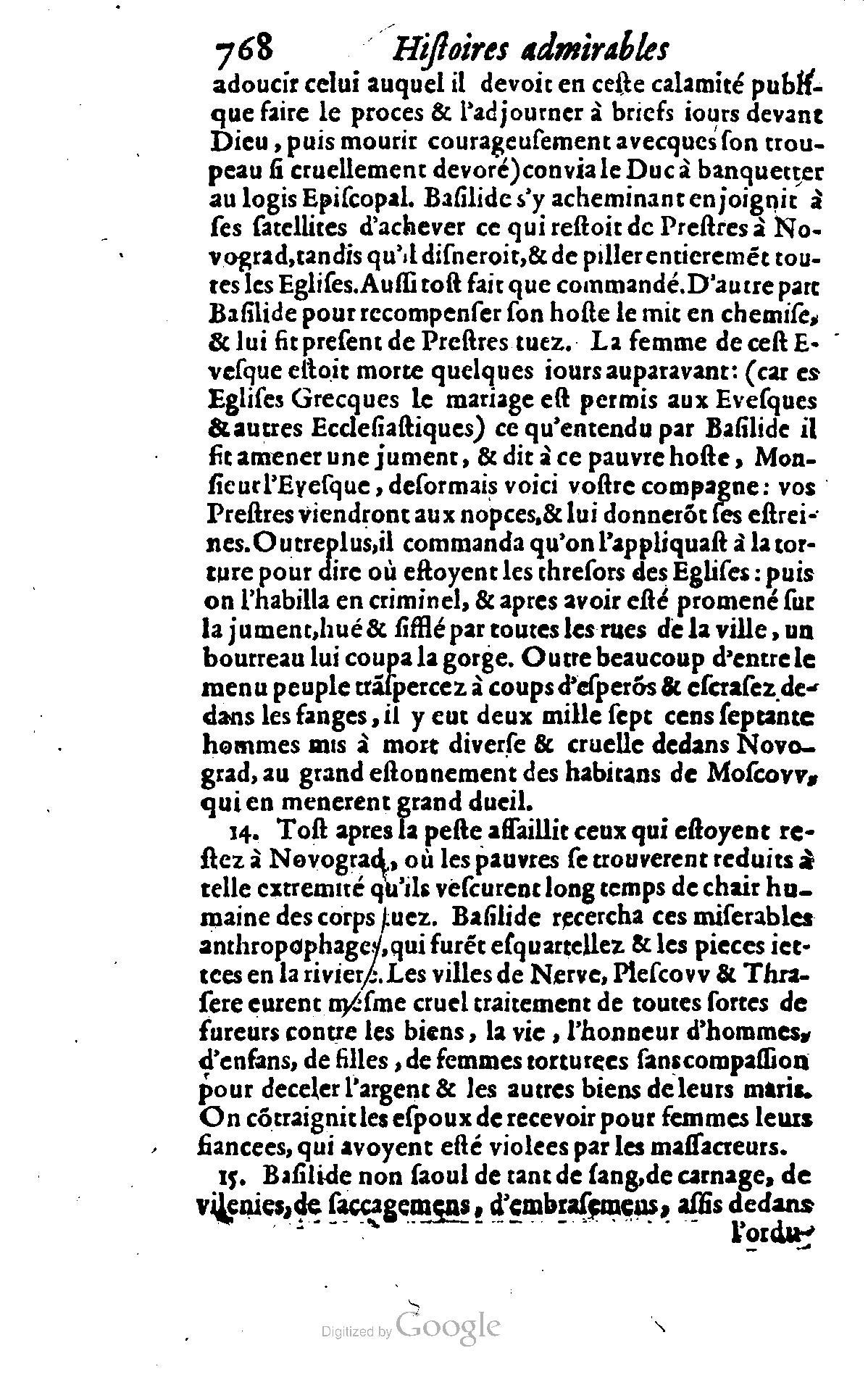 1628 - Jacques Crespin - Trésor d’histoires admirables et mémorables - BSB Munich