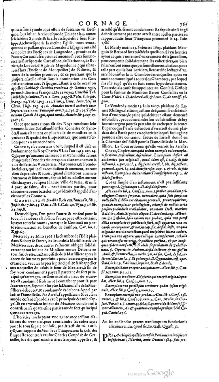 1629 - Veuve Nicolas Buon - Trésor du droit français (21754 T. 1) - BM Lyon