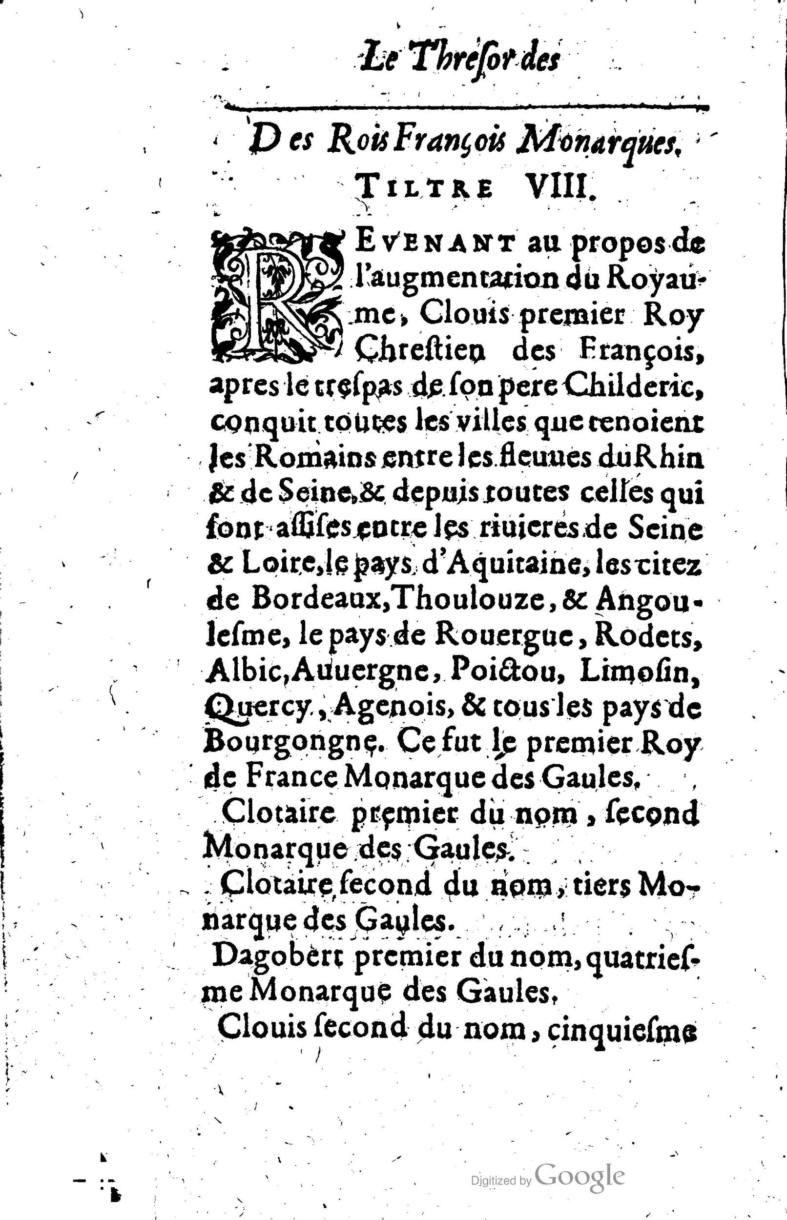 1619 - Jean Corrozet - Trésor des histoires de France - Anvers Musée Plantin-Moretus