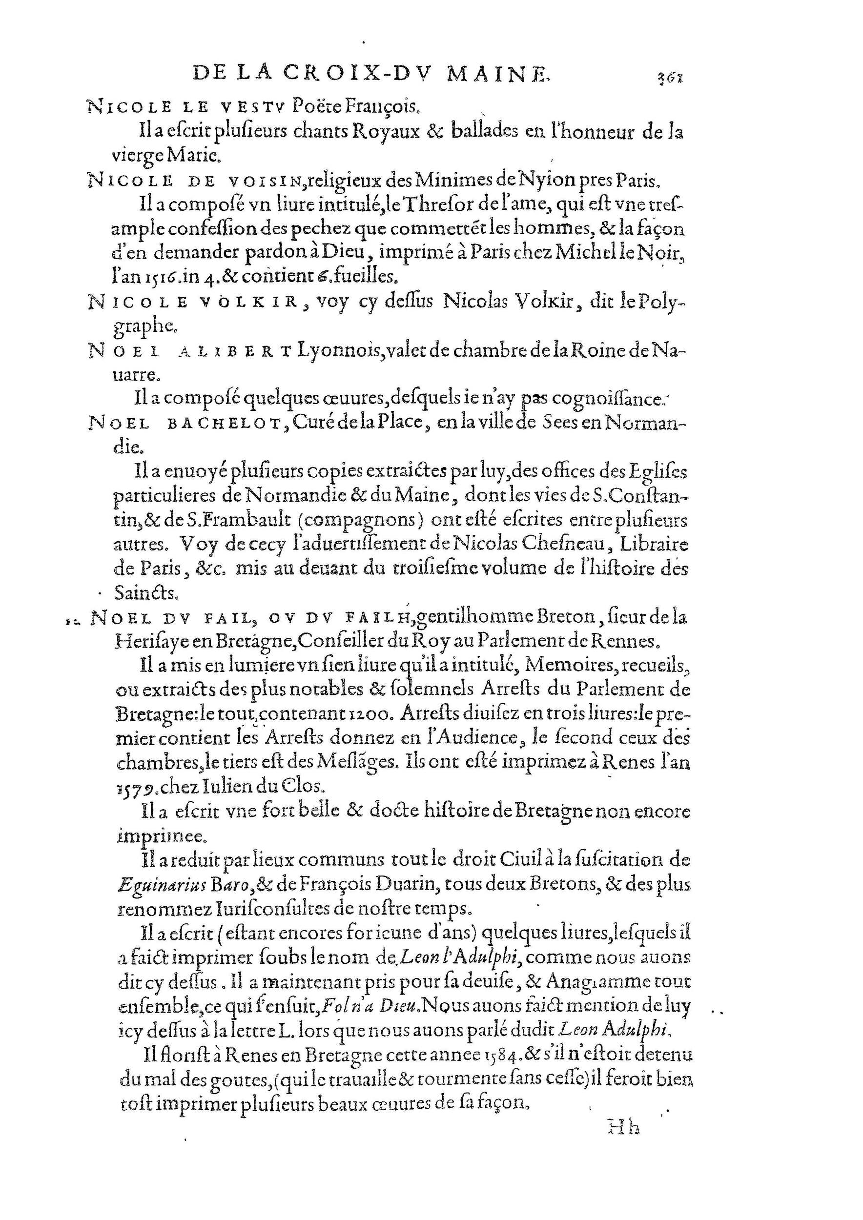 1584 - Abel L&#039;Angelier - Bibliothèques françaises - BnF