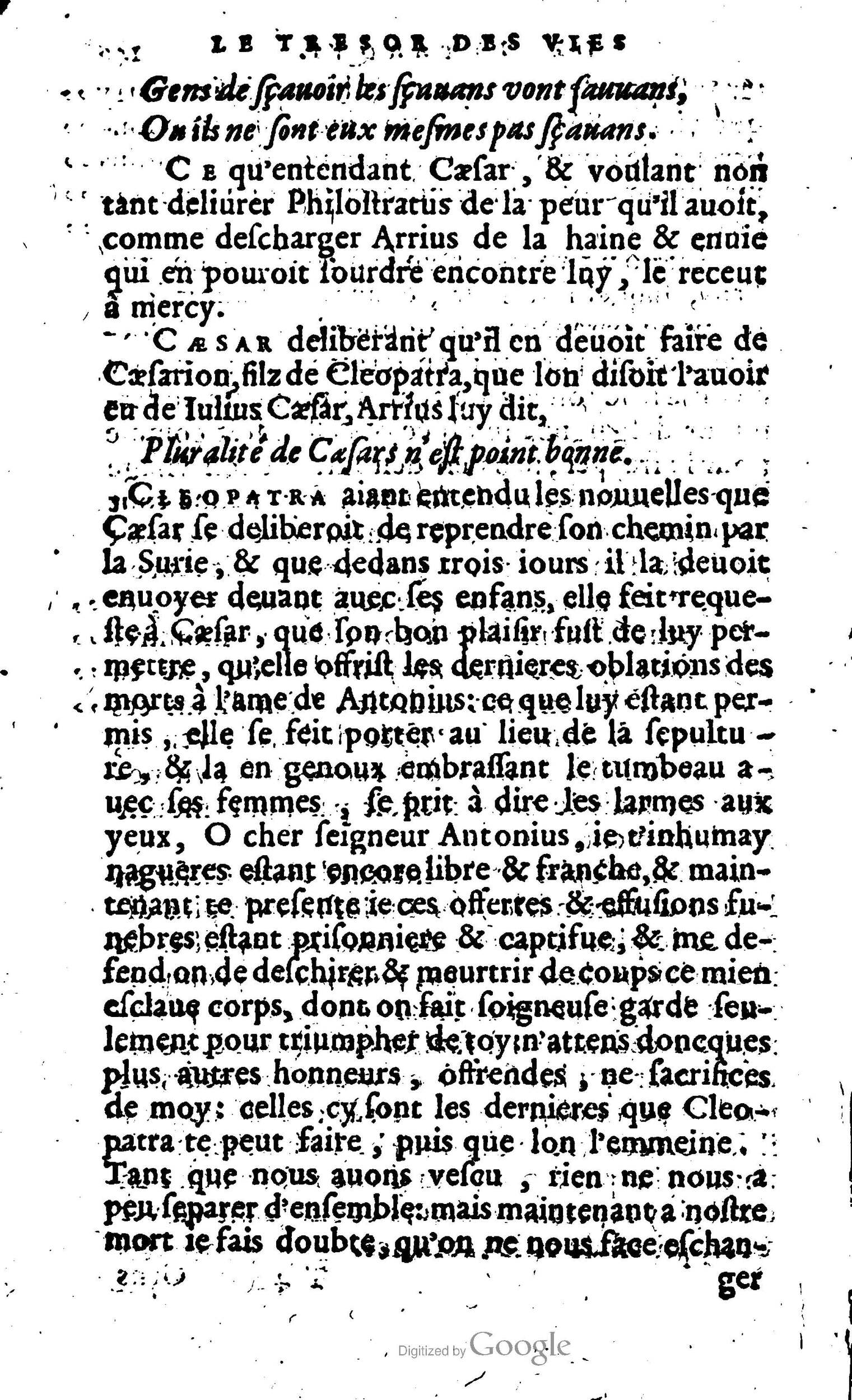 1568 - Willem Silvius - Trésor des vies de Plutarque - Anvers Plantin-Moretus