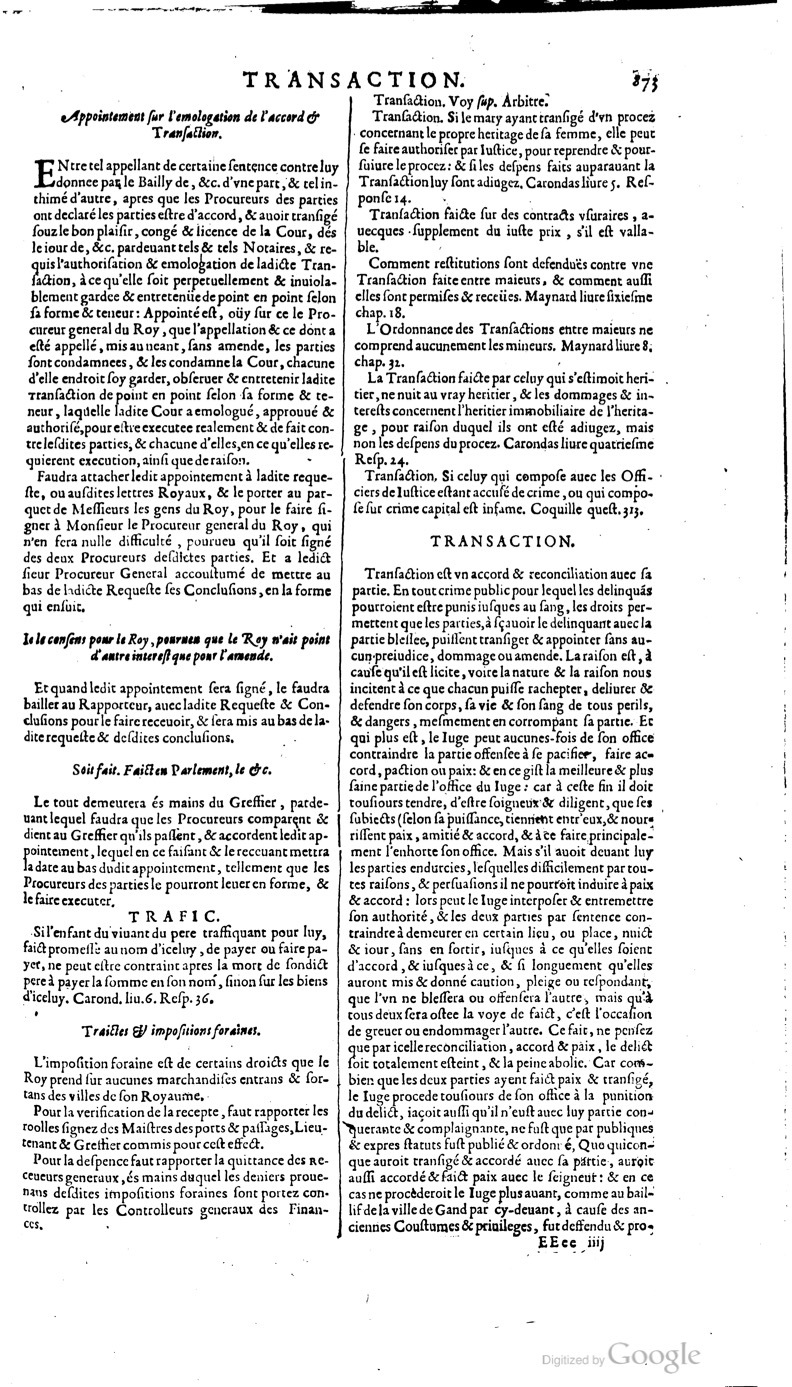1629 - Veuve Nicolas Buon - Trésor du droit français (21754 T. 3) - BM Lyon