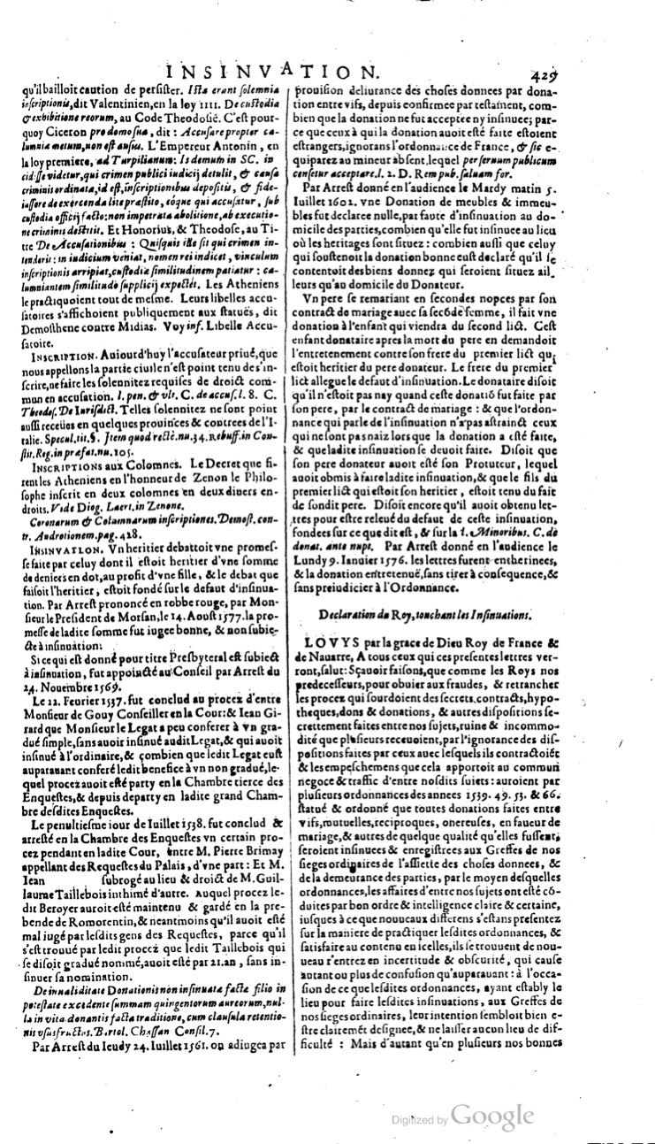 1629 - Veuve Nicolas Buon - Trésor du droit français (21754 T. 2) - BM Lyon