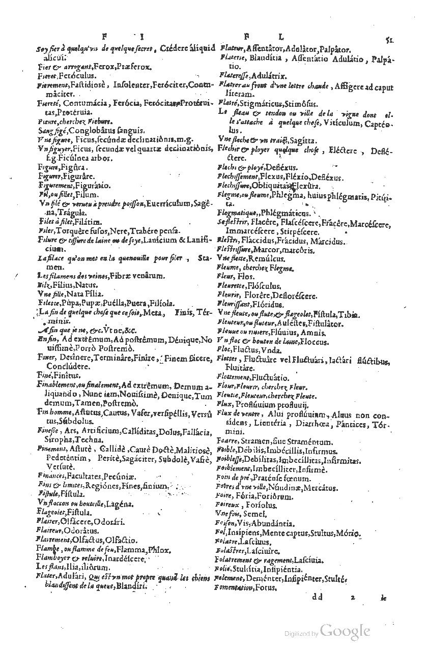 1585 - Simphorianum Beraud et Stephanum Michaëlem - Trésor des mots et traits français - Barcelone