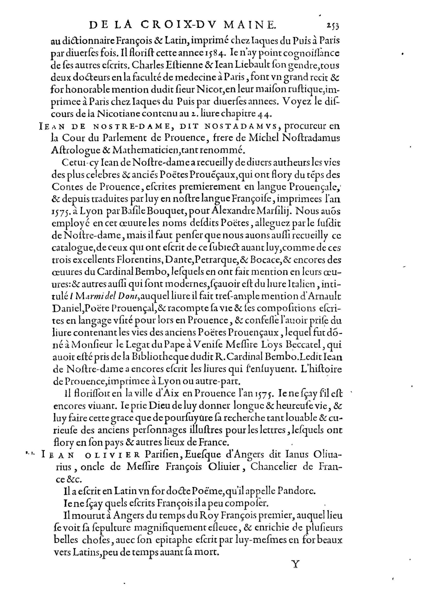 1584 - Abel L&#039;Angelier - Bibliothèques françaises - BnF