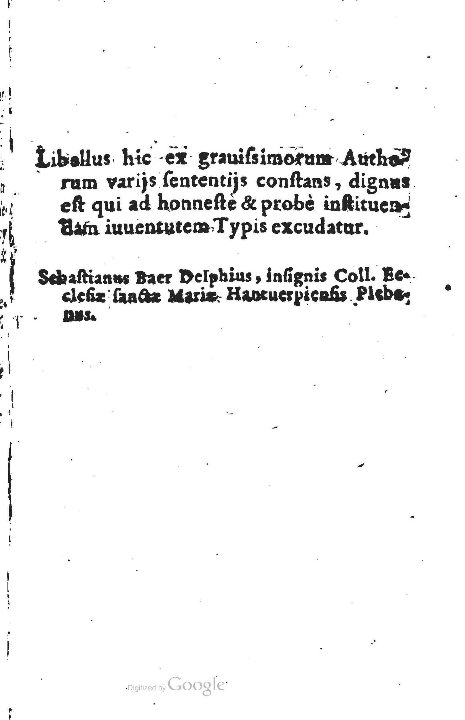 1578 - Nicolas Lescuyer - Trésor des sentences dorées - UGent