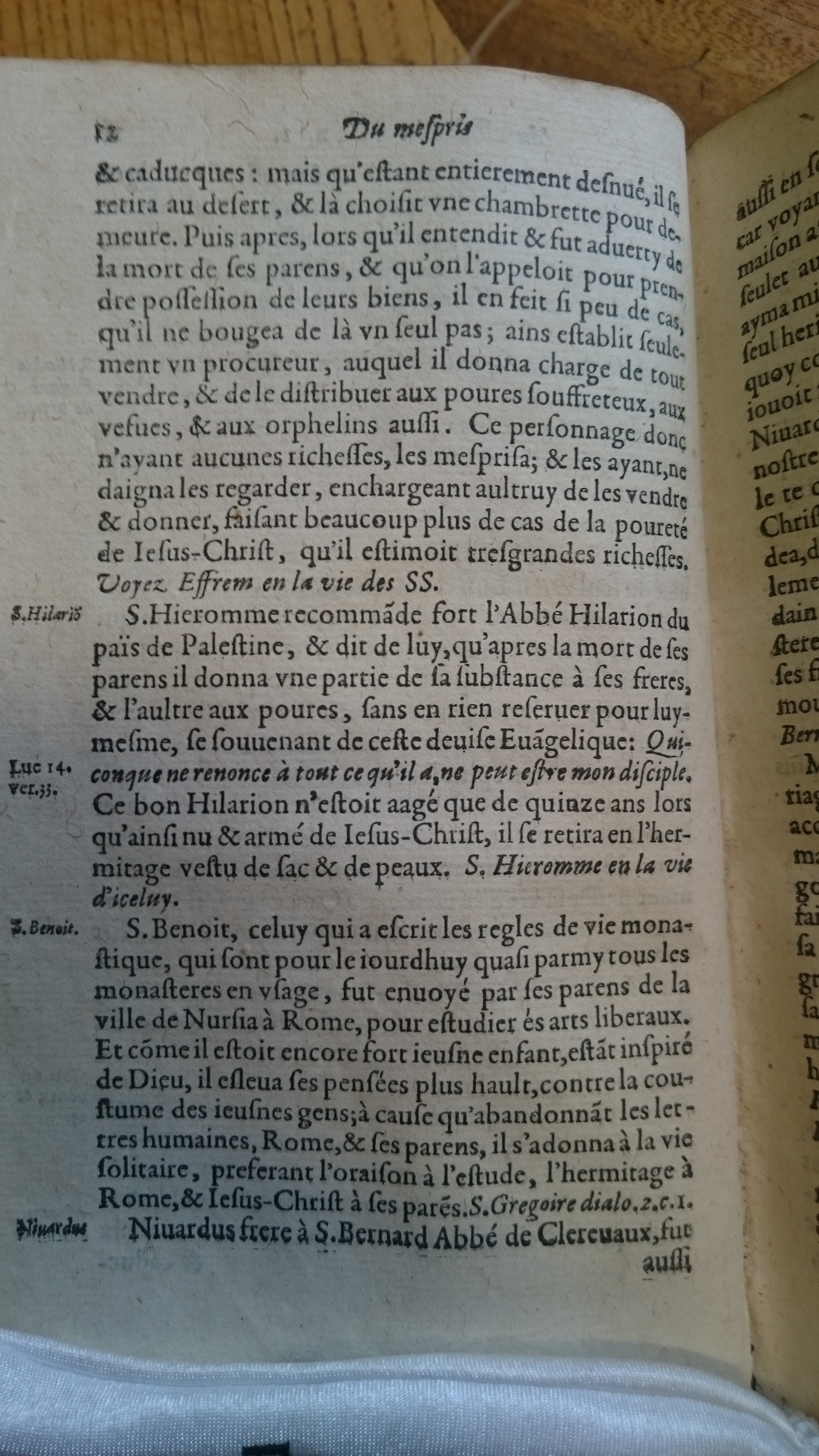 1585 - Jean Bogard - Trésor des faits et dits mémorables des hommes saints et illustres - Douai Quincy