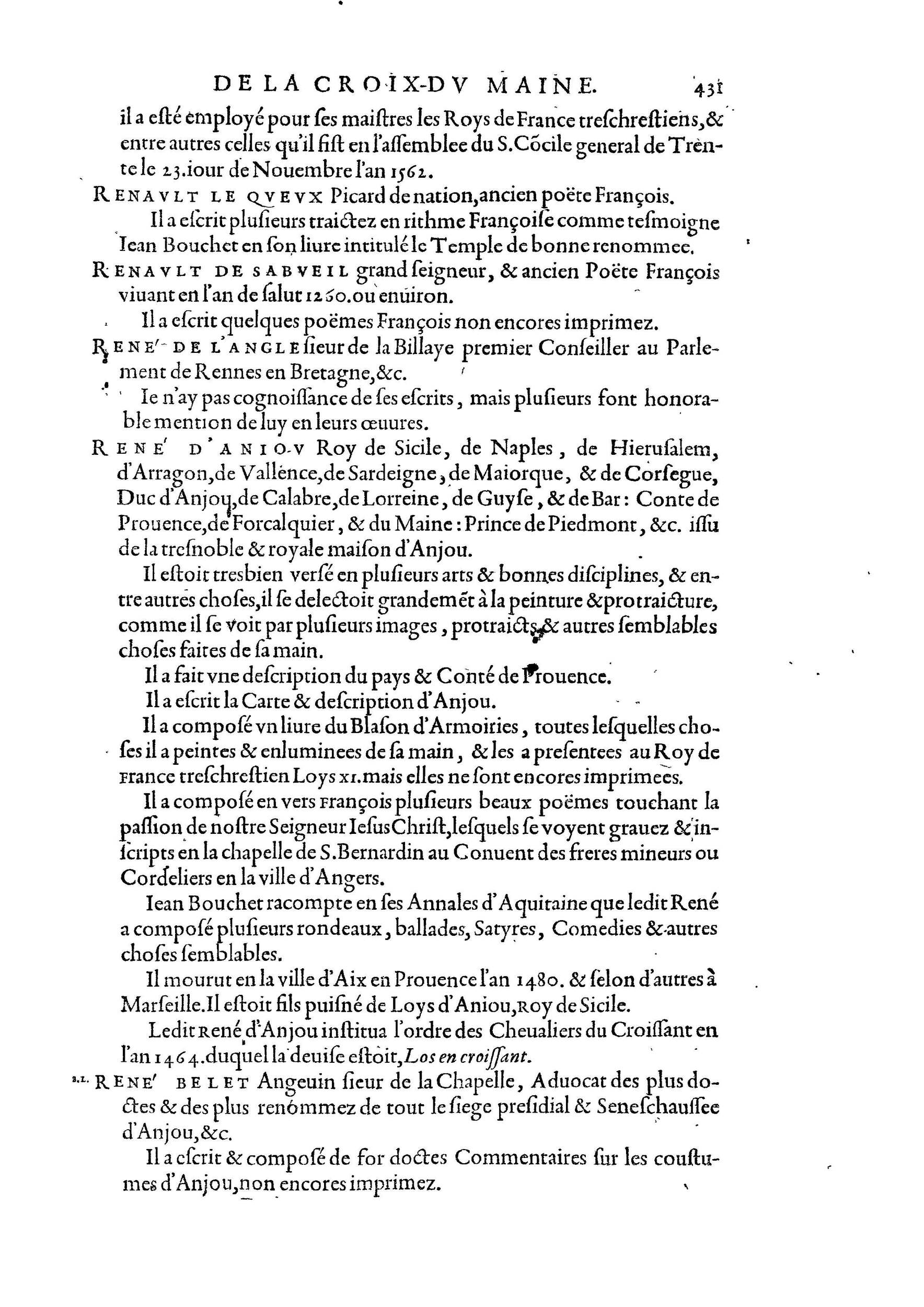 1584 - Abel L&#039;Angelier - Bibliothèques françaises - BnF