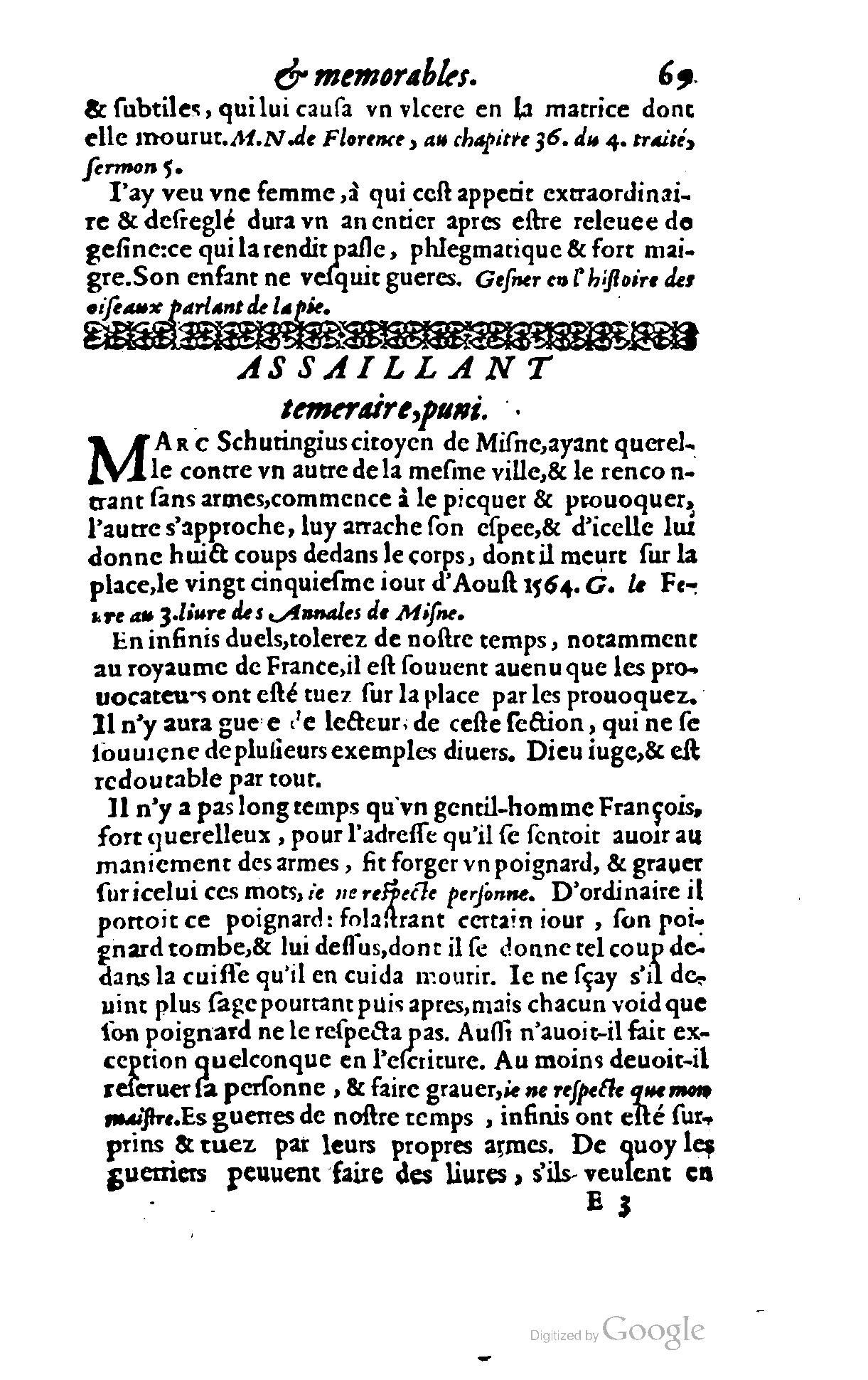 1620 - Samuel Crespin - Trésor d’histoires admirables et mémorables - BCU Lausanne 1620 - Samuel Crespin - Trésor d’histoires admirables et mémorables - BCU Lausanne