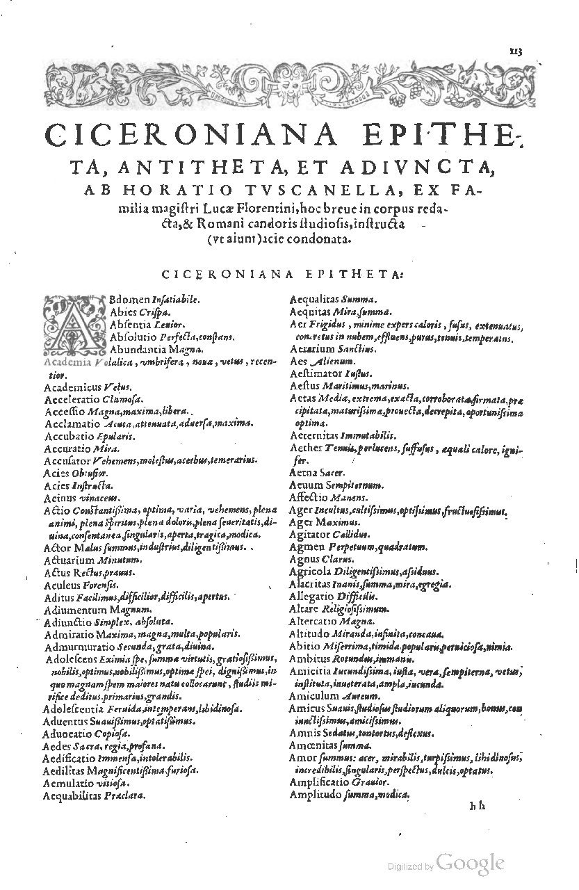 1585 - Simphorianum Beraud et Stephanum Michaëlem - Trésor des mots et traits français - Barcelone
