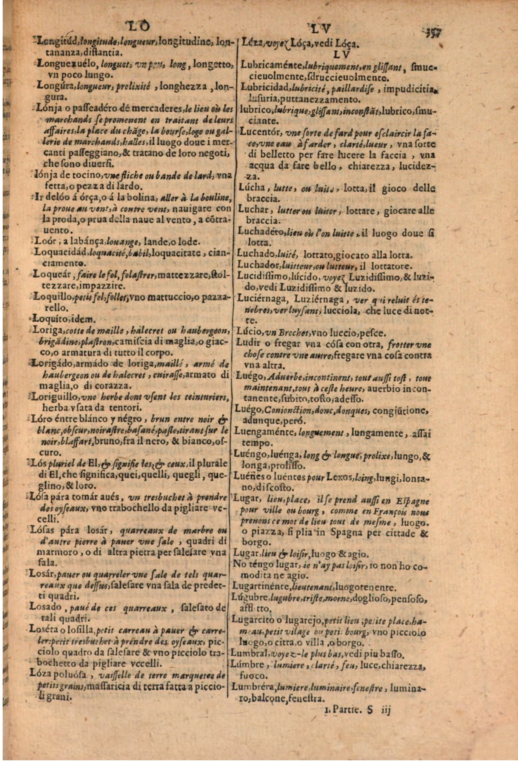 1606 - Samuel Crespin - Thresor des trois langues, francoise, italiene et espagnolle - BSB Munich