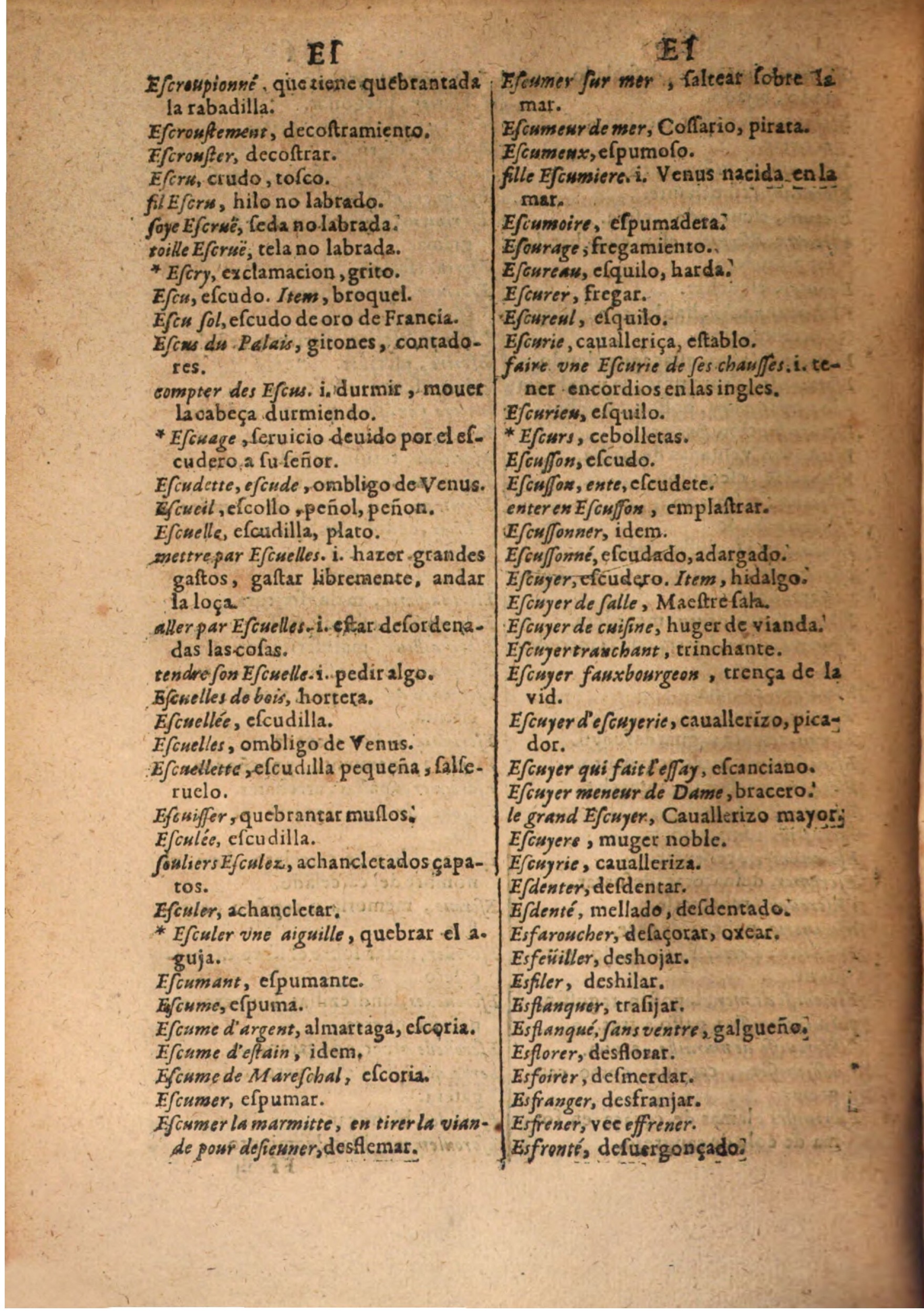 1645 - A. de Sommaville et A. Courbé - Trésor des deux langues espagnole et française (Seconde partie) - BSB Munich