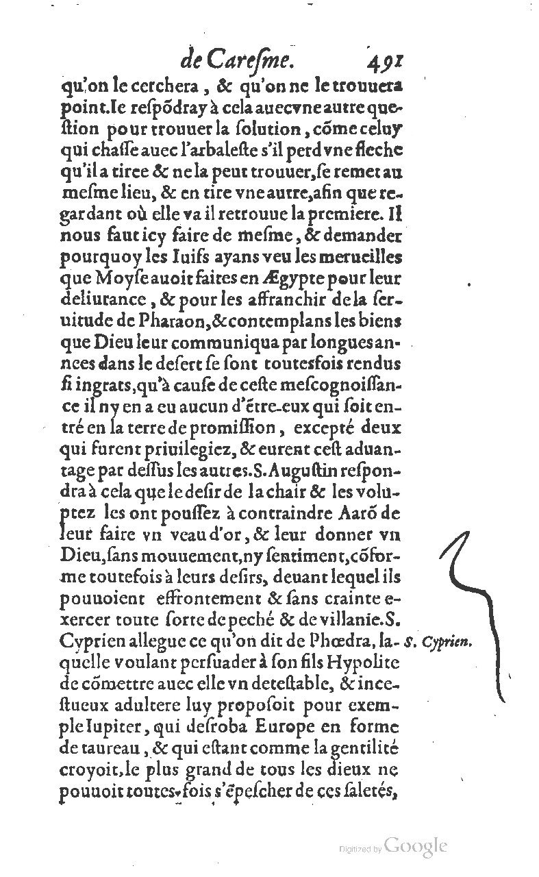 1607 - Nicolas Du Fossé - Trésor quadragésimal - T 01 - BM Lyon