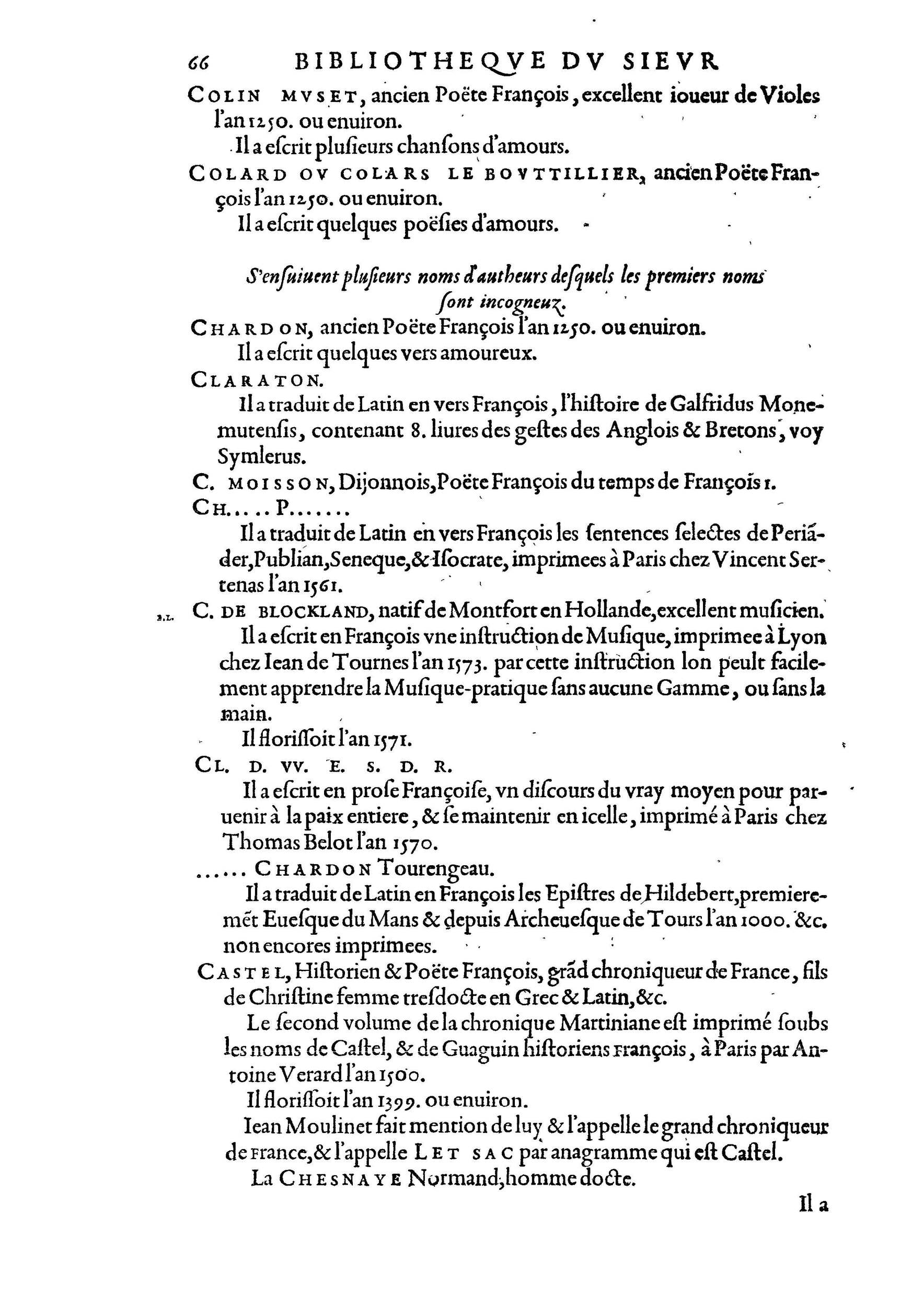 1584 - Abel L&#039;Angelier - Bibliothèques françaises - BnF