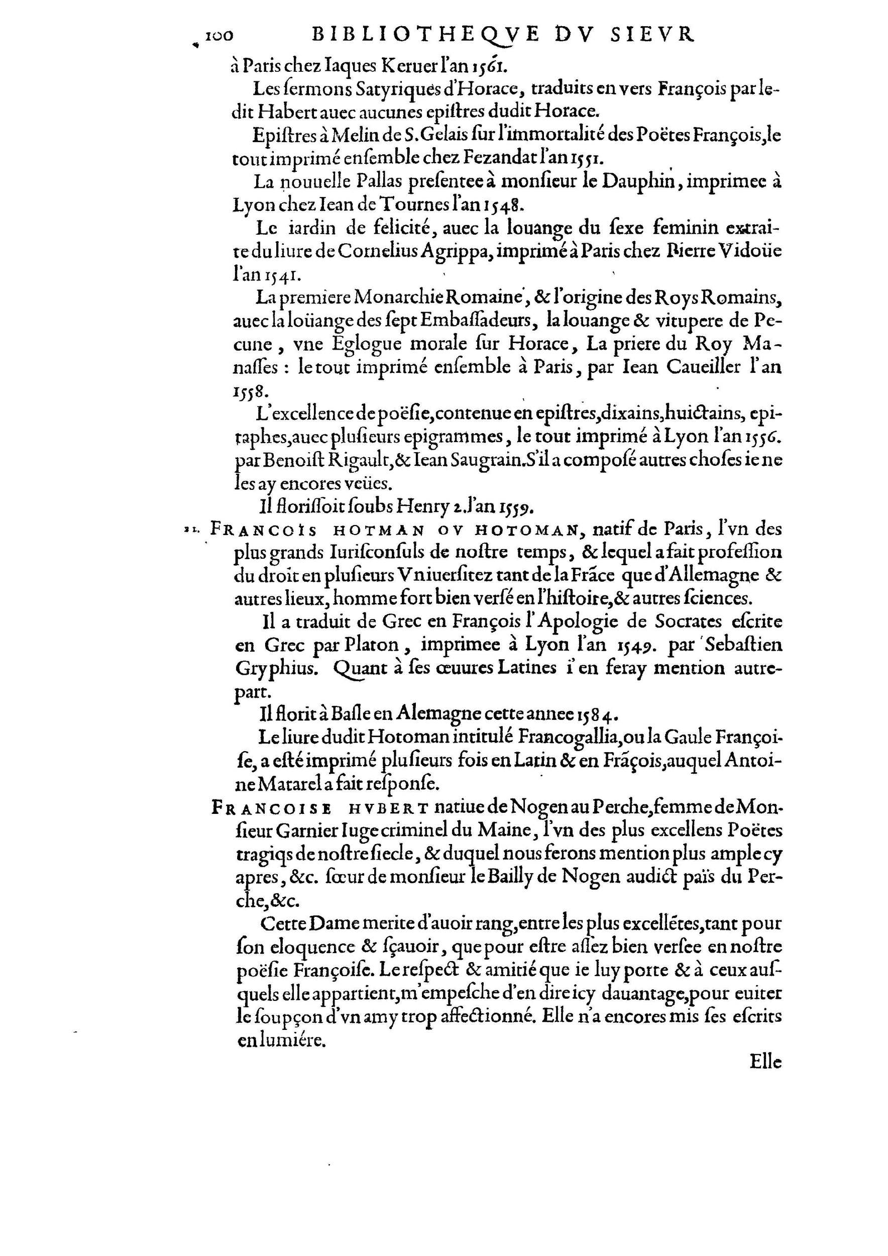 1584 - Abel L&#039;Angelier - Bibliothèques françaises - BnF