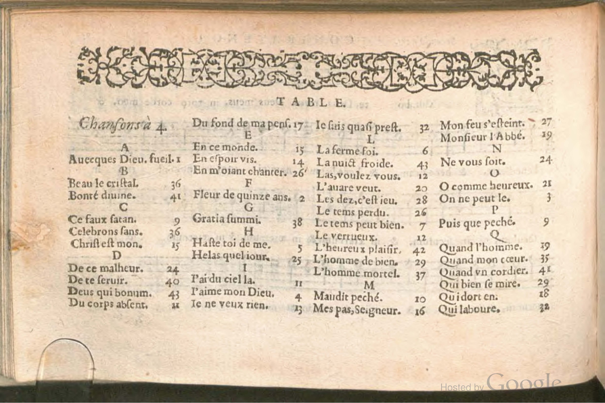1576 - [Pierre de Saint-André] - Trésor de musique d’Orlande de Lassus Contratenor - BSB Munich