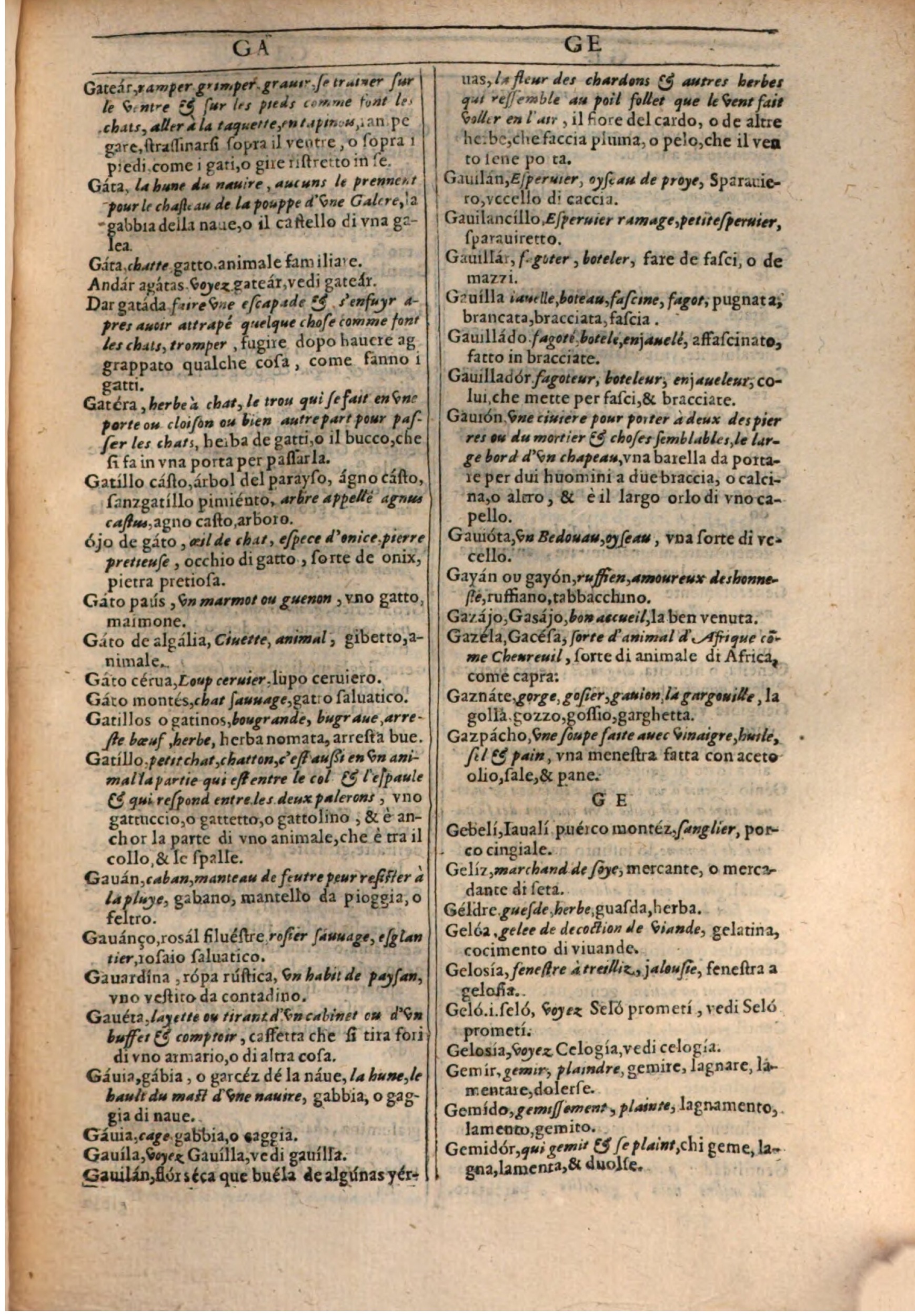 1609 - Philippe Albert et Alexandre Pernet - Trésor des trois langues française, italienne et espagnole (Première partie) - BSB Munich