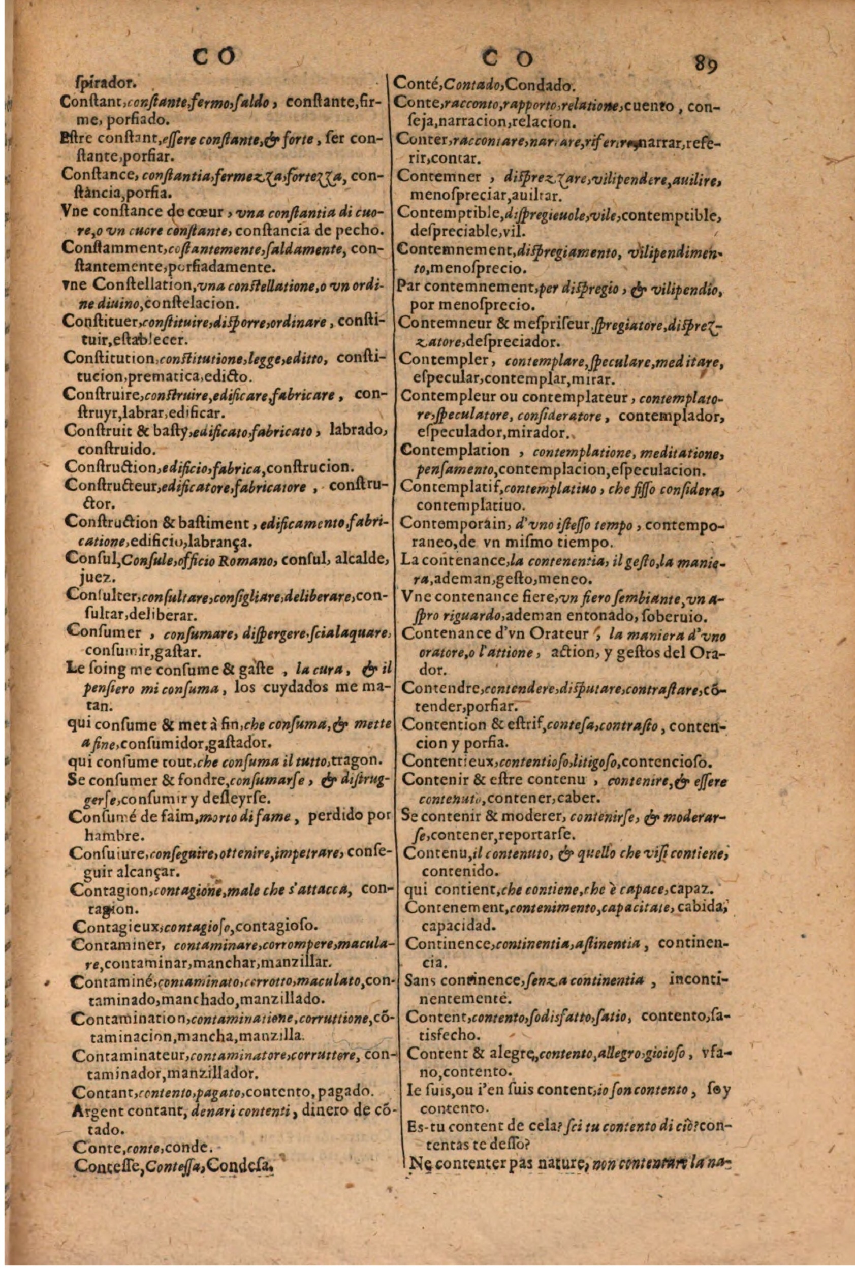 1616 - Pierre de la Rovière - Trésor des trois langues (Seconde partie) - BSB Munich