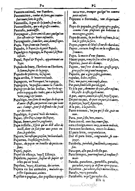 1616 - Veuve Marc Orry - Trésor des deux langues espagnole et française (Première et Seconde parties) - BM Lyon
