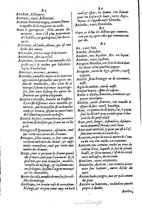 1621 - Adrian Tiffaine - Trésor des deux langues espagnole et française - BM Lyon