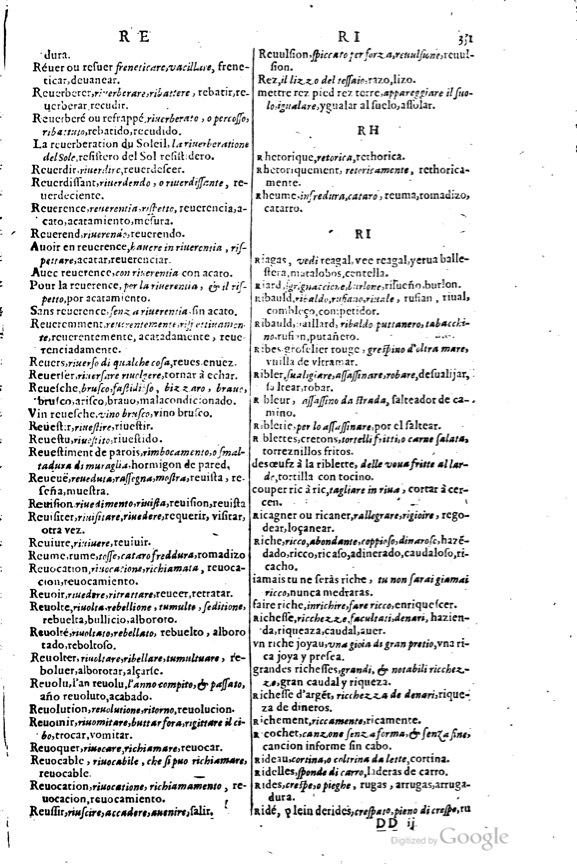 1617 - Samuel Crespin - Trésor des trois langues espagnole, française et italienne (3 parties) - Ohio