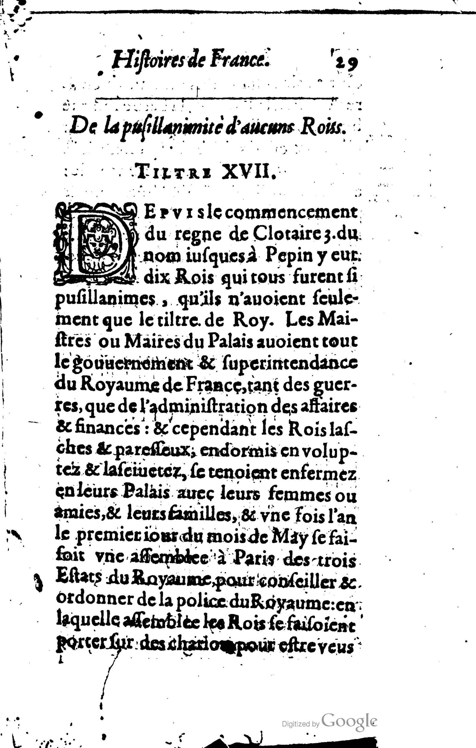 1619 - Jean Corrozet - Trésor des histoires de France - BSB Munich