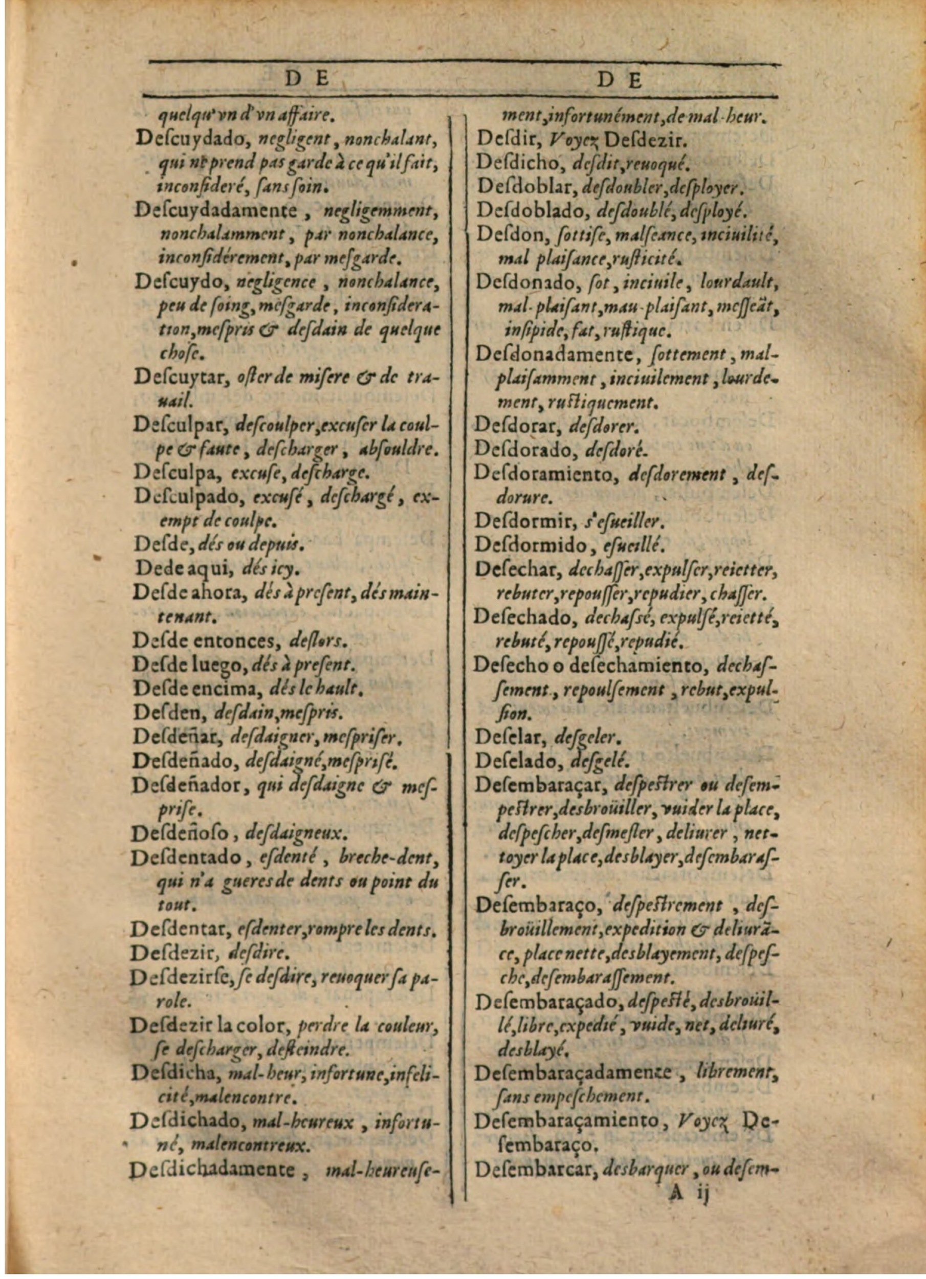 1607 - Marc Orry - Trésor des deux langues espagnole et française (Première partie) - BSB Munich 1607 - Marc Orry - Trésor des deux langues espagnole et française (Première partie) - BSB Munich