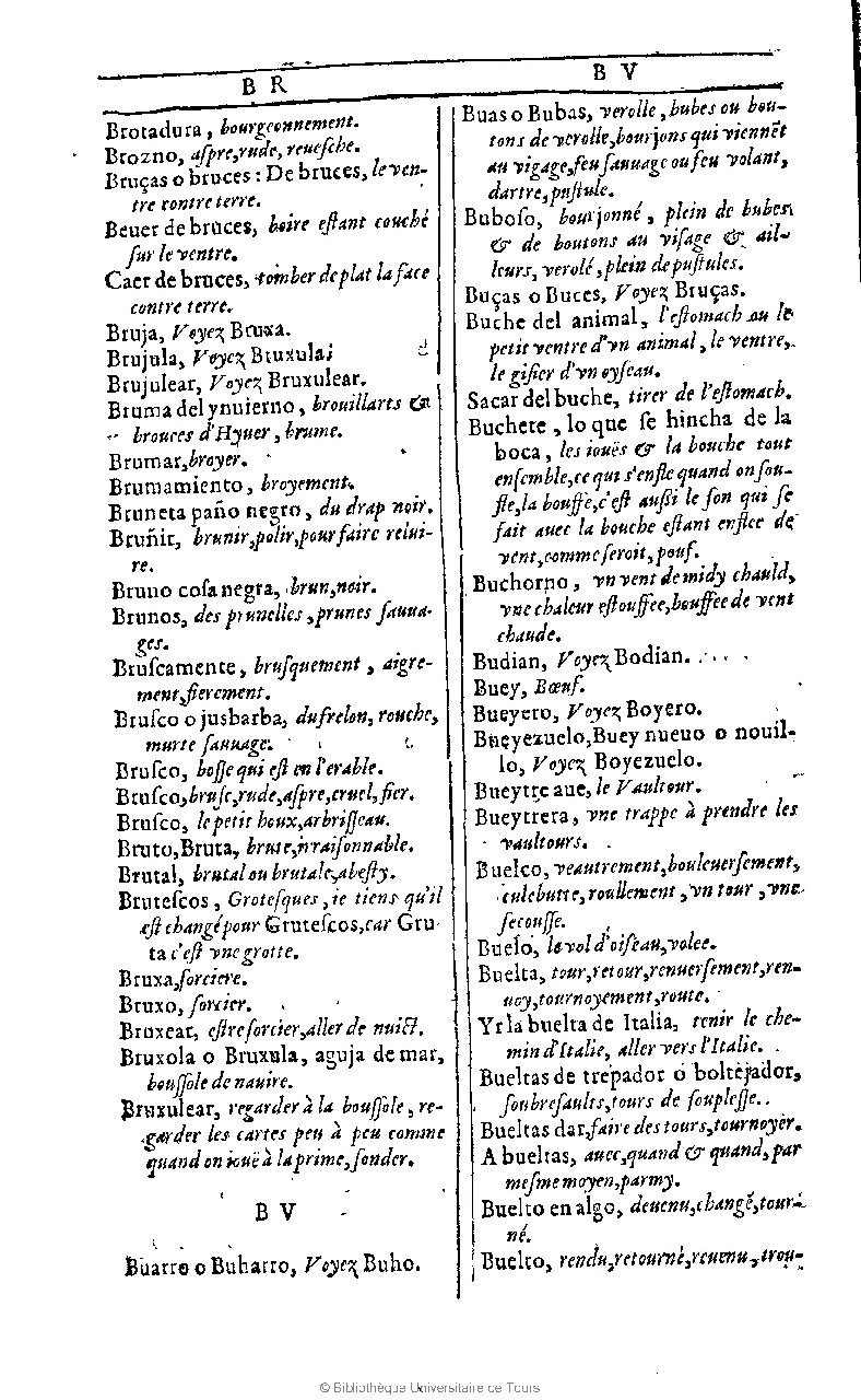 1607 - Marc Orry - Trésor des deux langues espagnole et française (Première et Seconde parties) - BU Tours