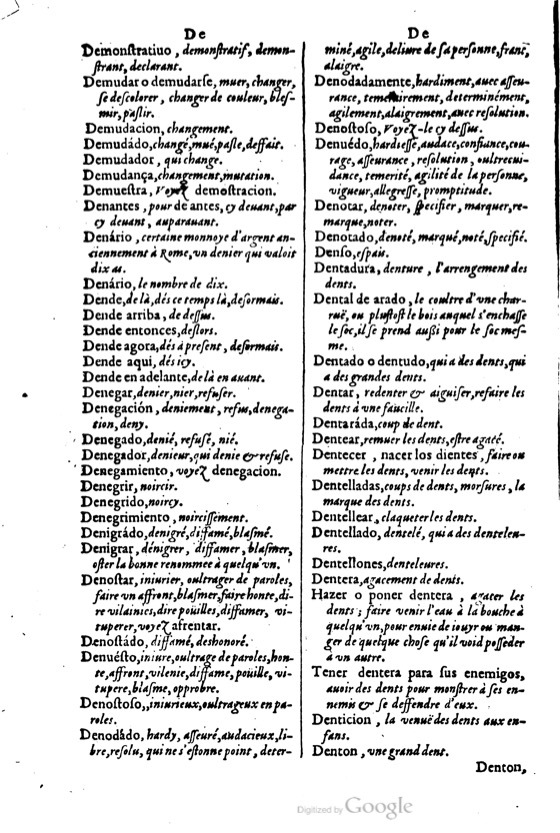 1621 - Adrian Tiffaine - Trésor des deux langues espagnole et française - BM Lyon