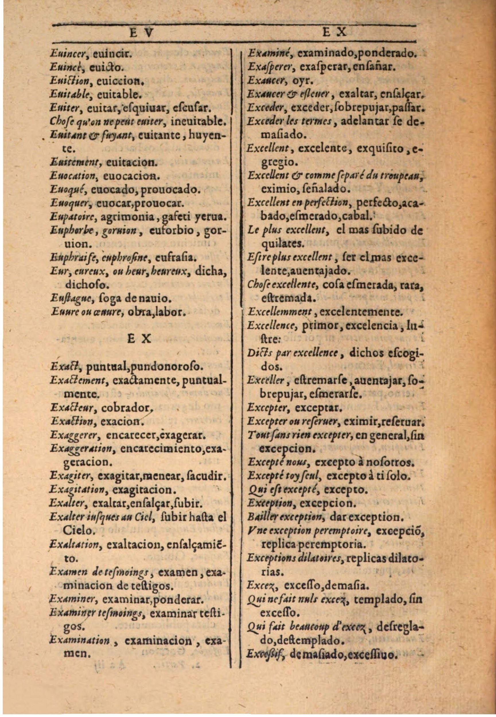 1607 - Marc Orry - Trésor des deux langues espagnole et française (Seconde partie) - BSB Munich