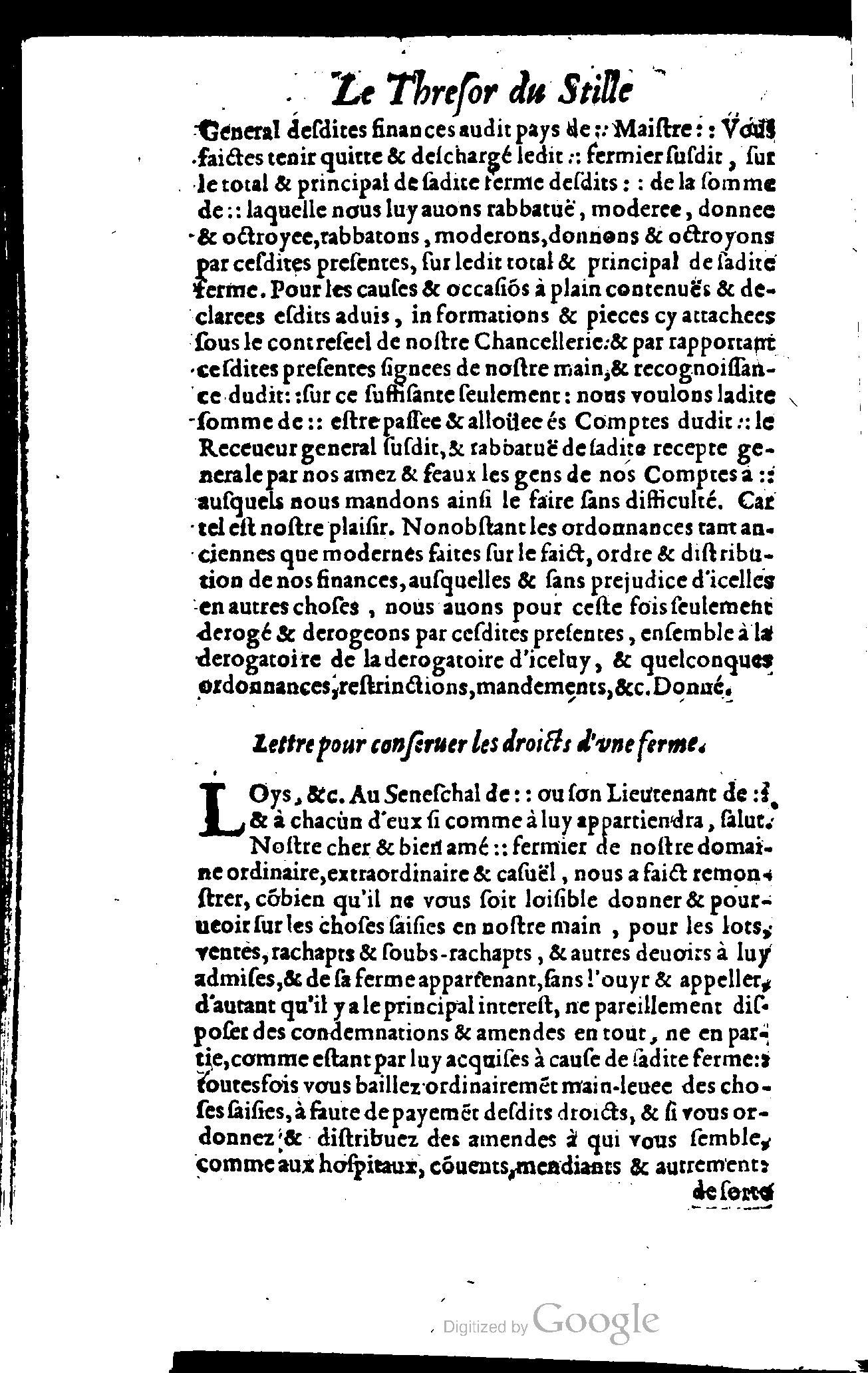 1614 - Jean Richer - Trésor du nouveau style et protocole de la chancellerie de France - BSB Munich