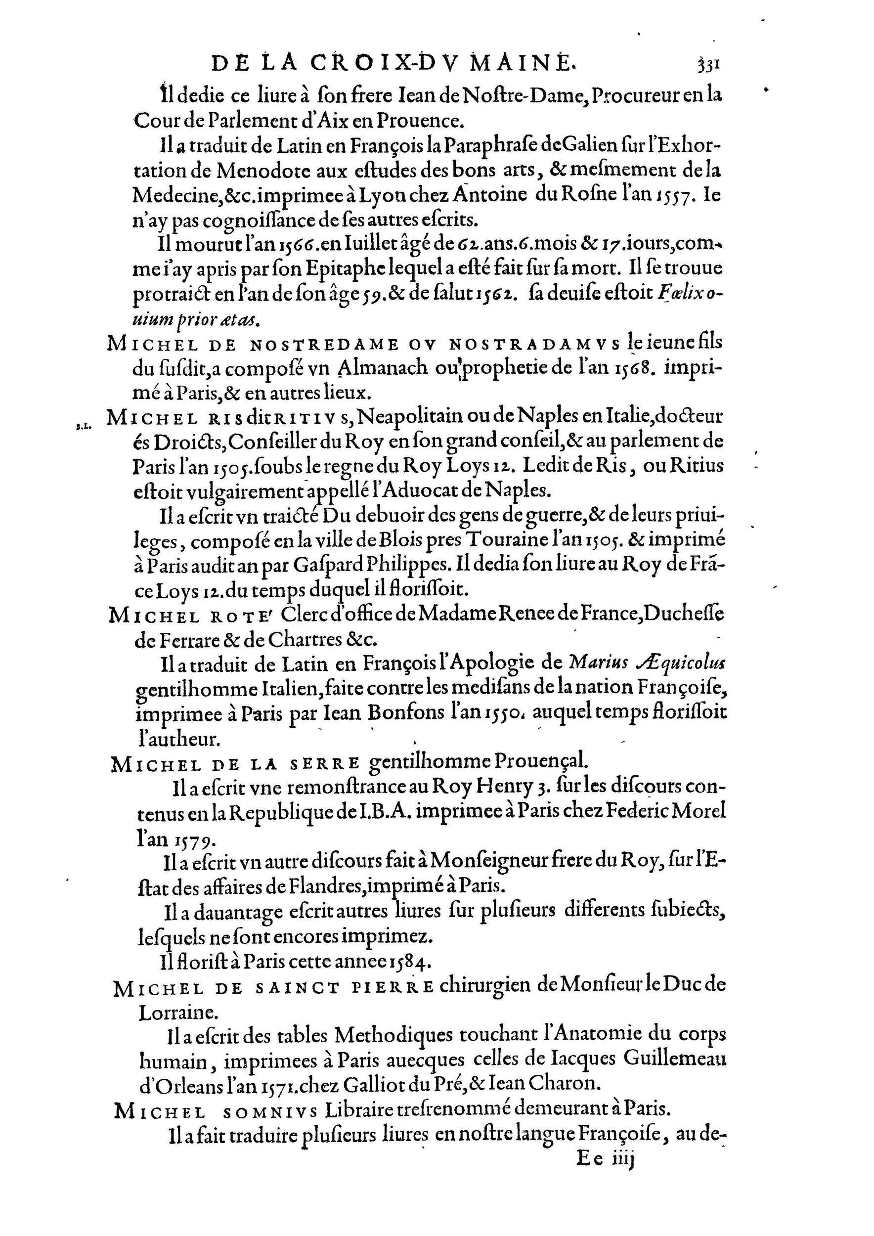 1584 - Abel L&#039;Angelier - Bibliothèques françaises - BnF