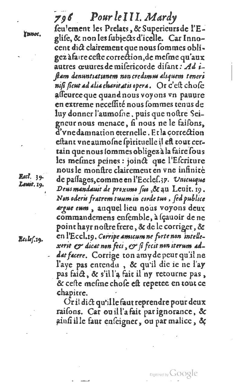 1607 - Nicolas Du Fossé - Trésor quadragésimal - T 01 - BM Lyon